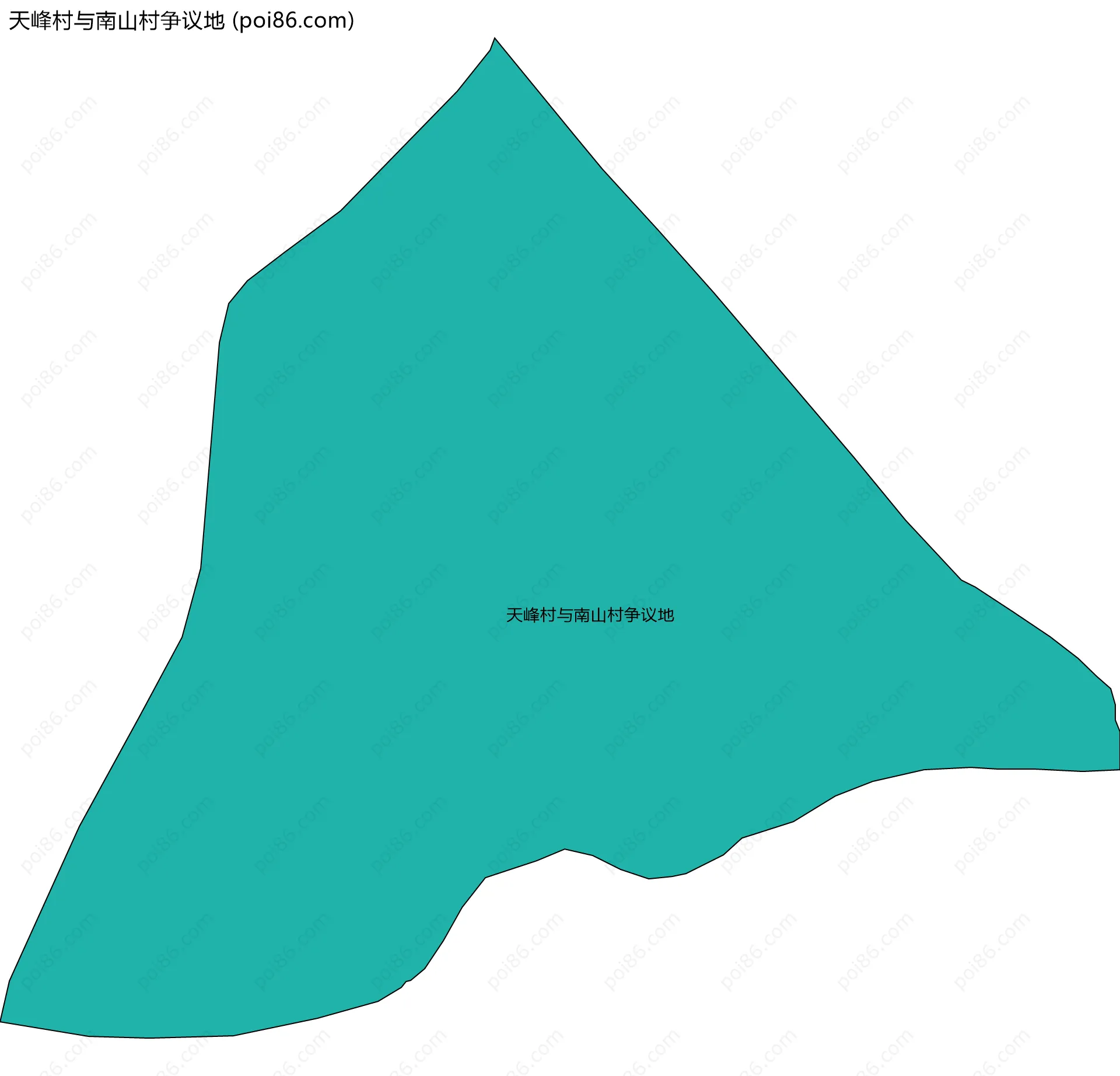 天峰村与南山村争议地边界地图