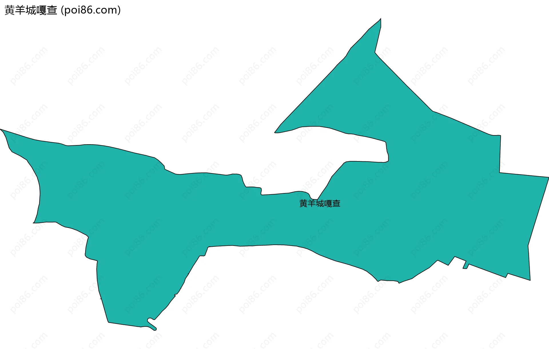 黄羊城嘎查边界地图