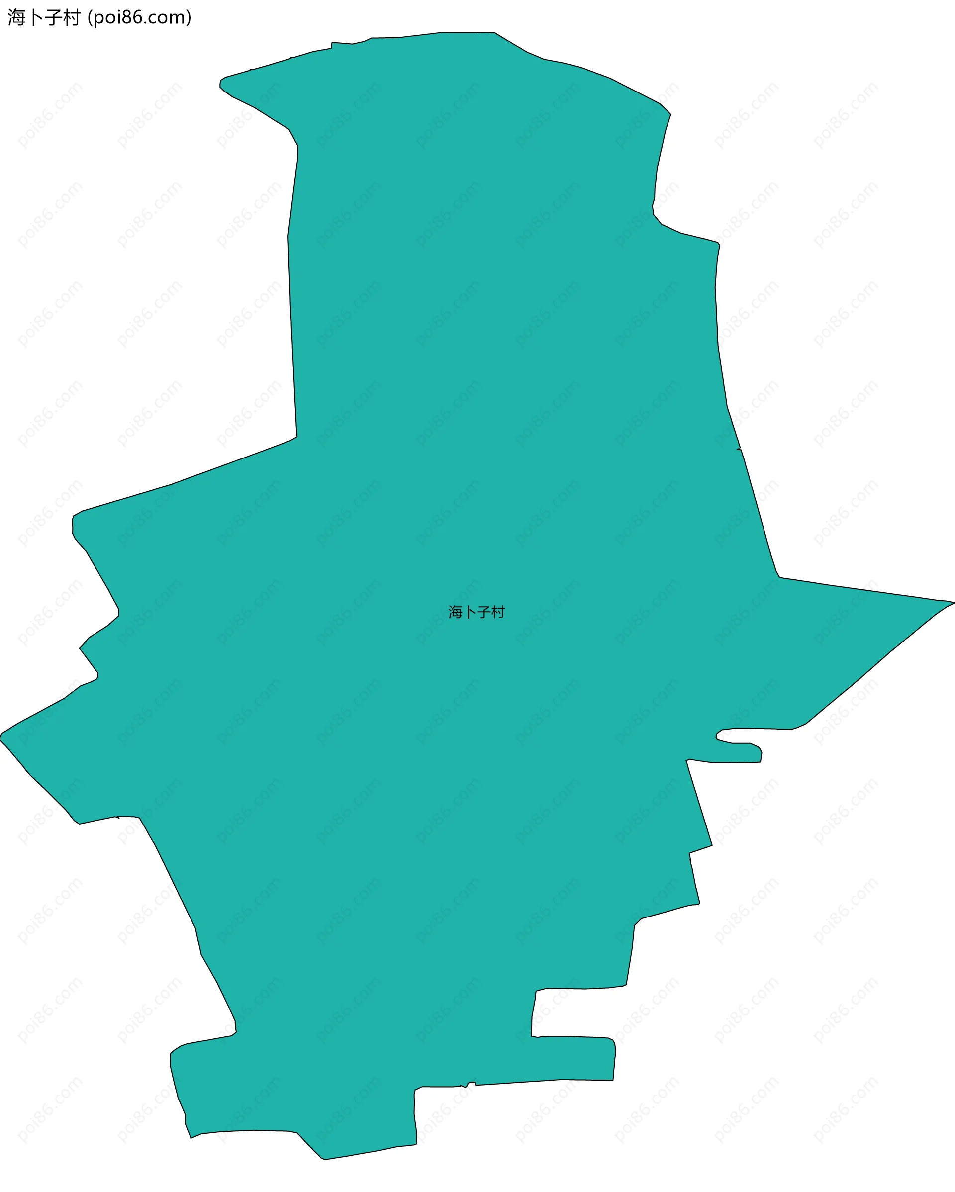 海卜子村边界地图