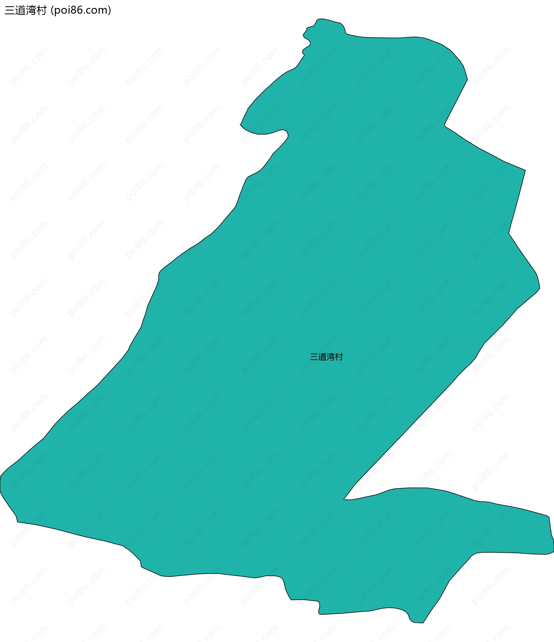 三道湾村边界地图