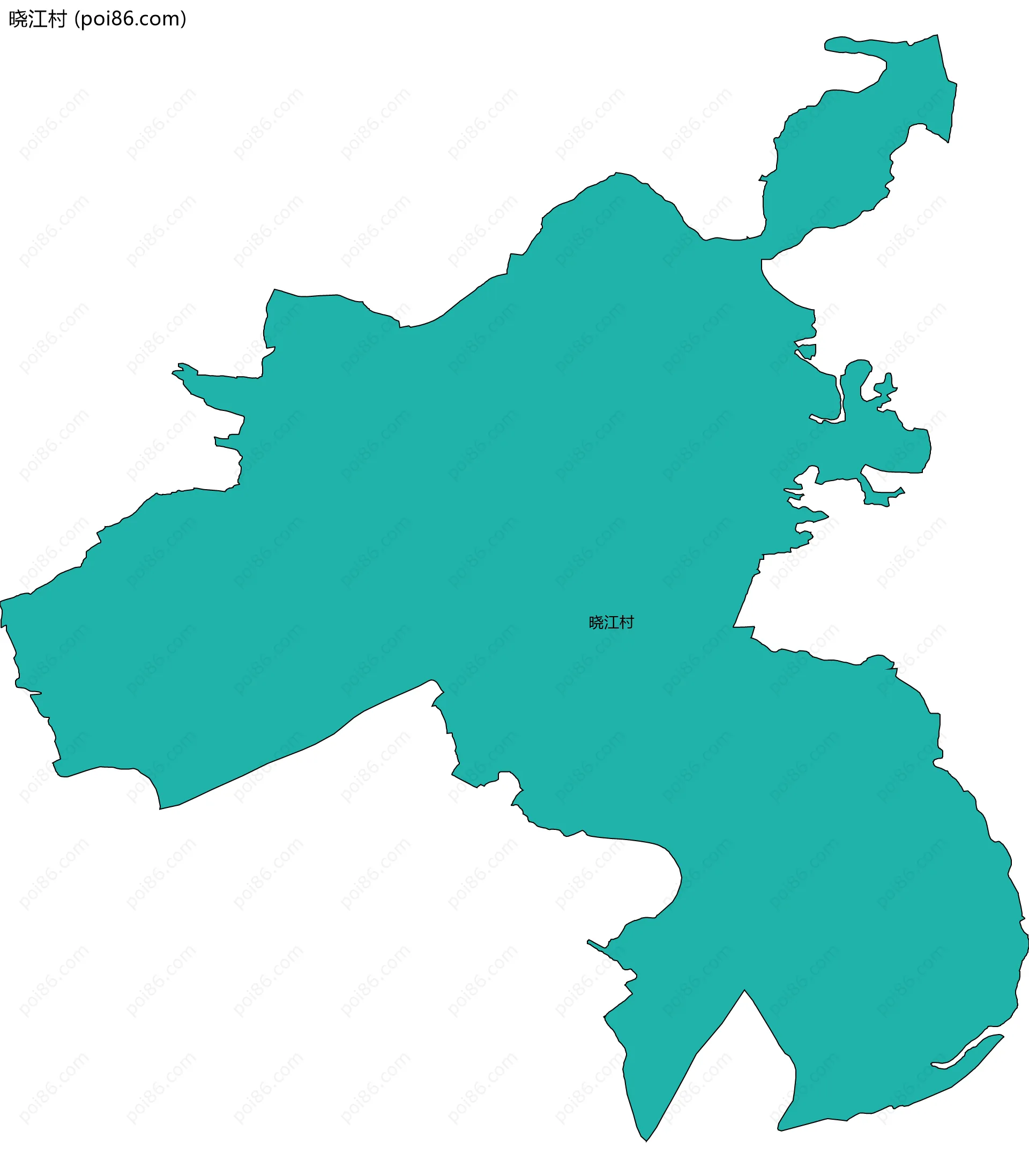 晓江村边界地图