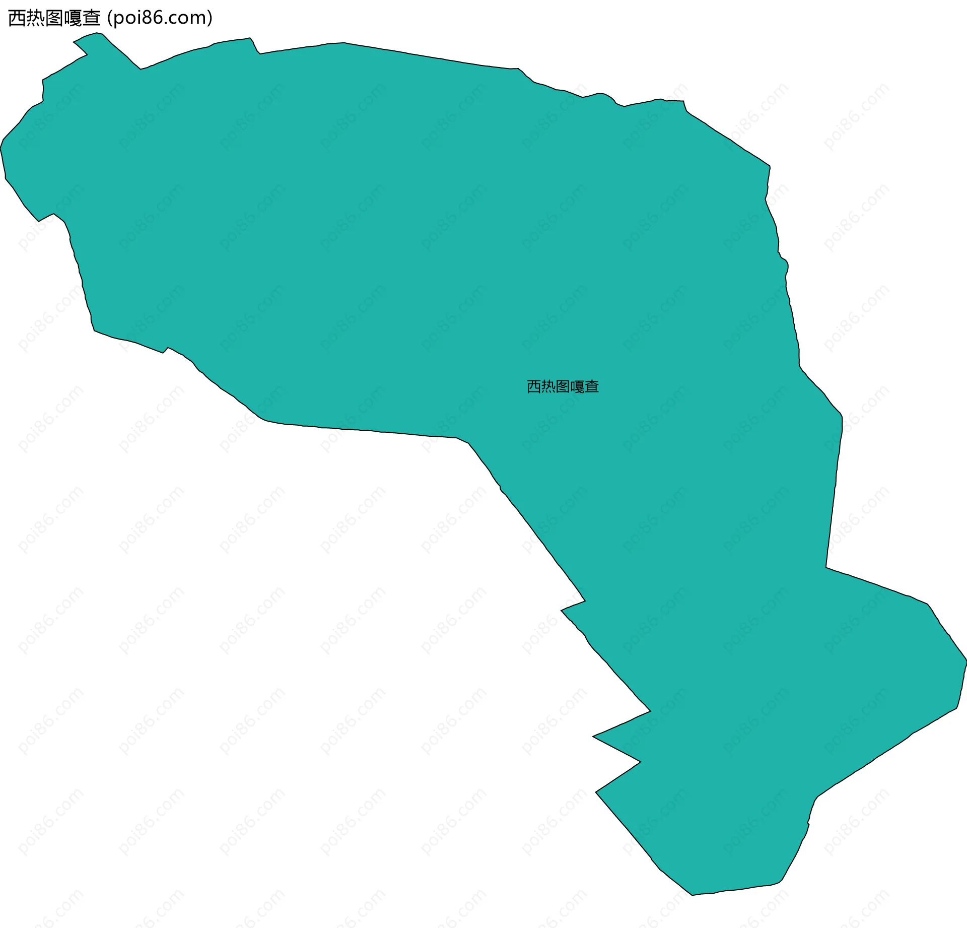 西热图嘎查边界地图