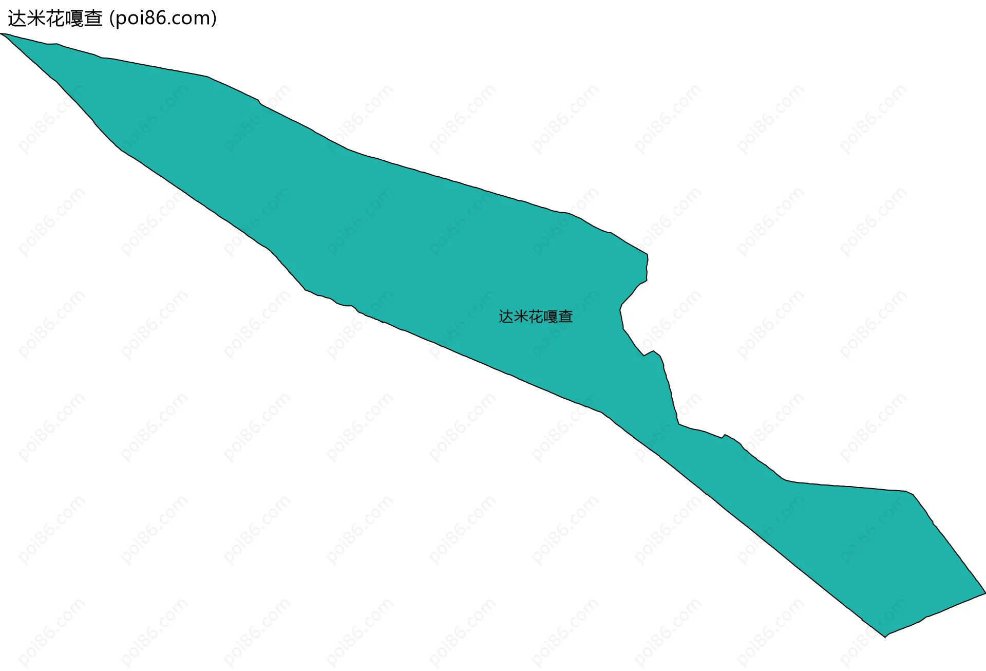 达米花嘎查边界地图