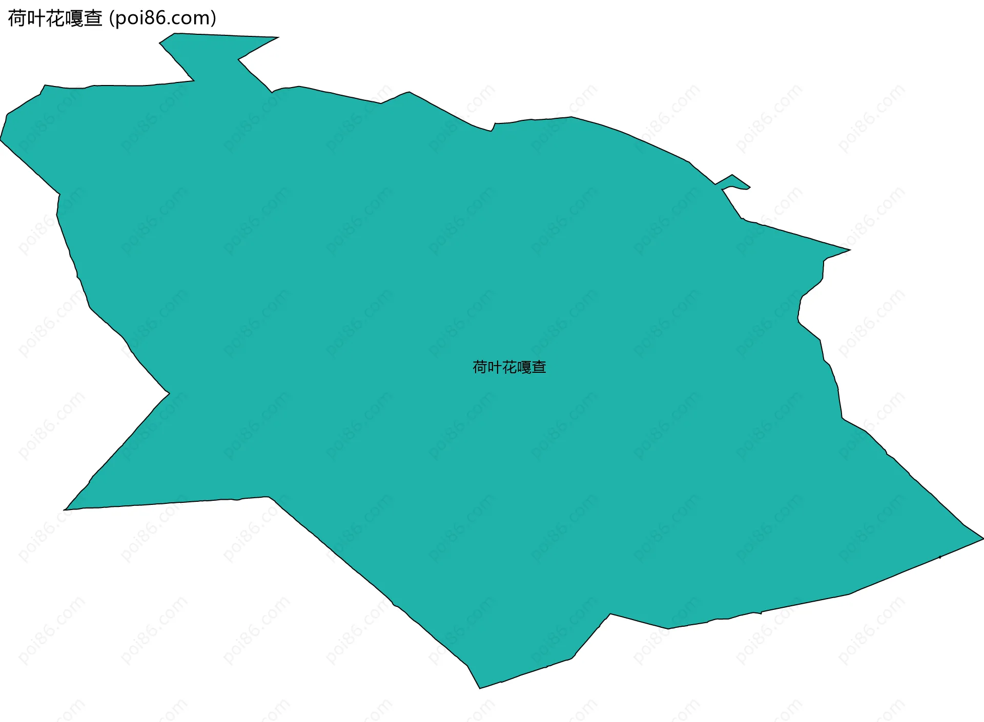 荷叶花嘎查边界地图