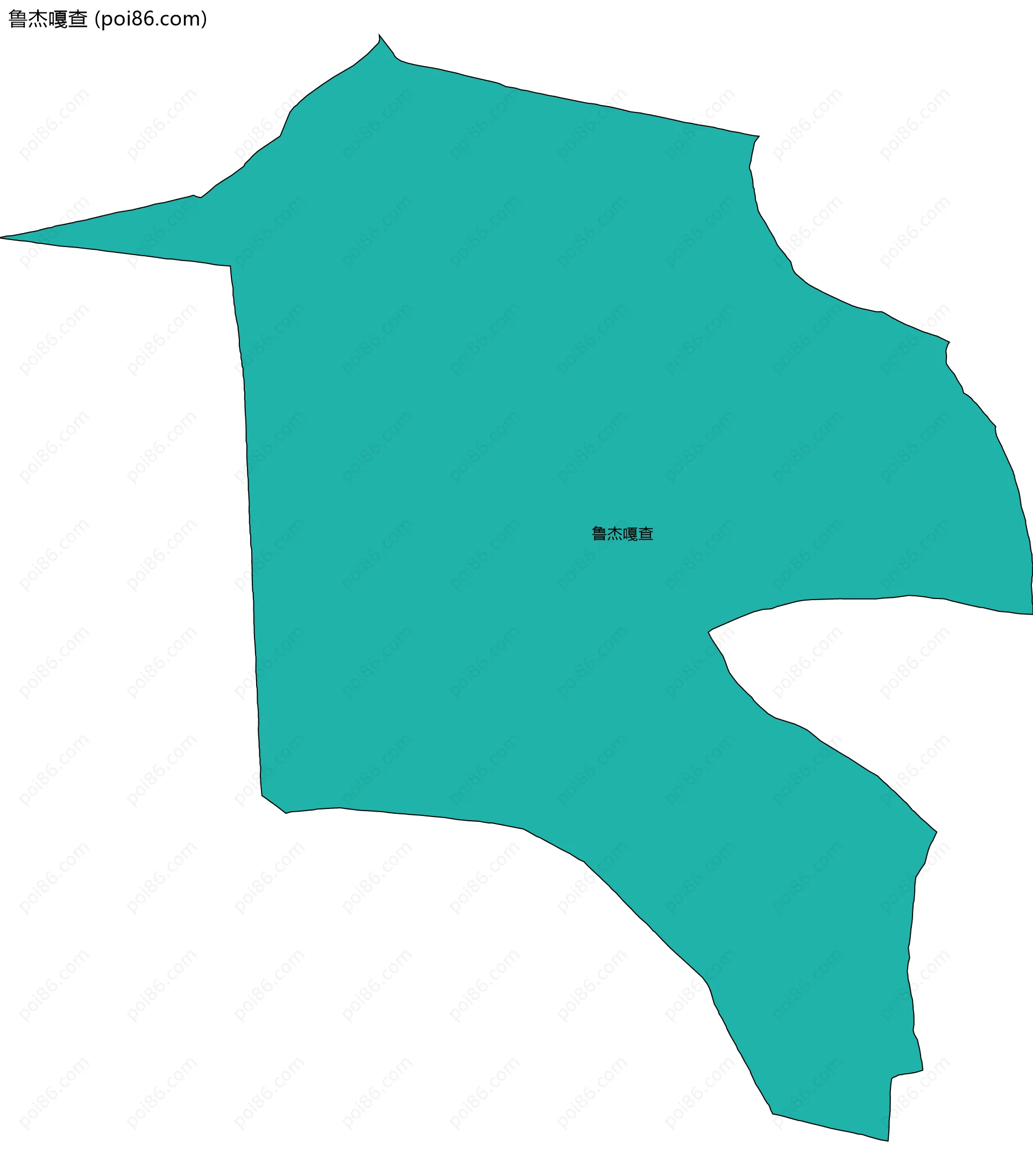 鲁杰嘎查边界地图