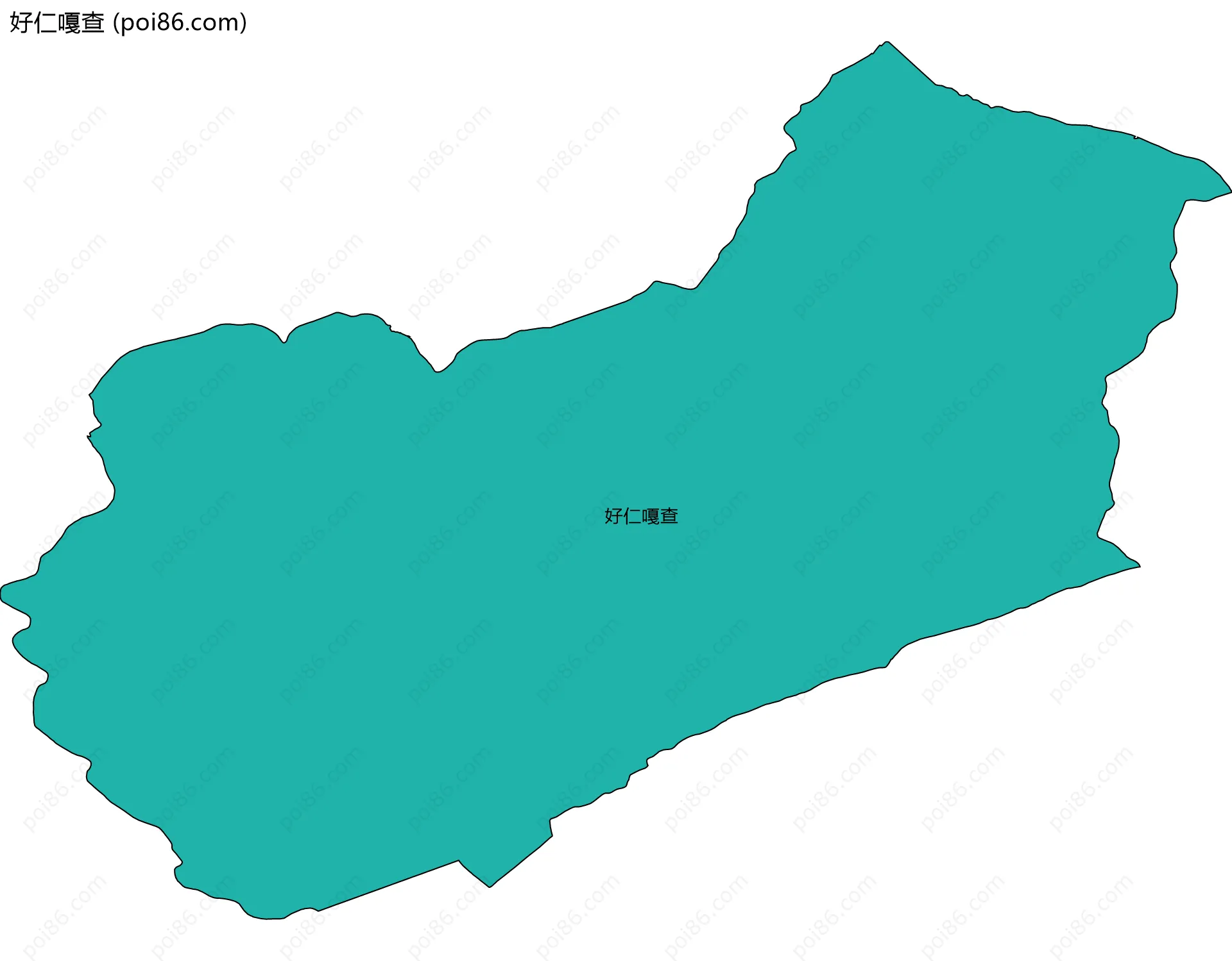 好仁嘎查边界地图