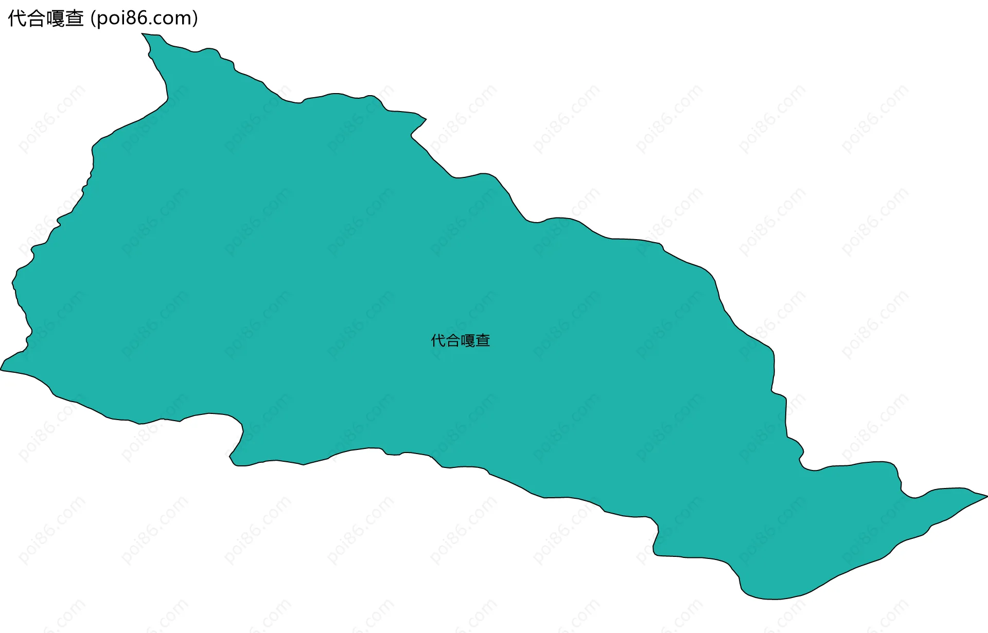 代合嘎查边界地图