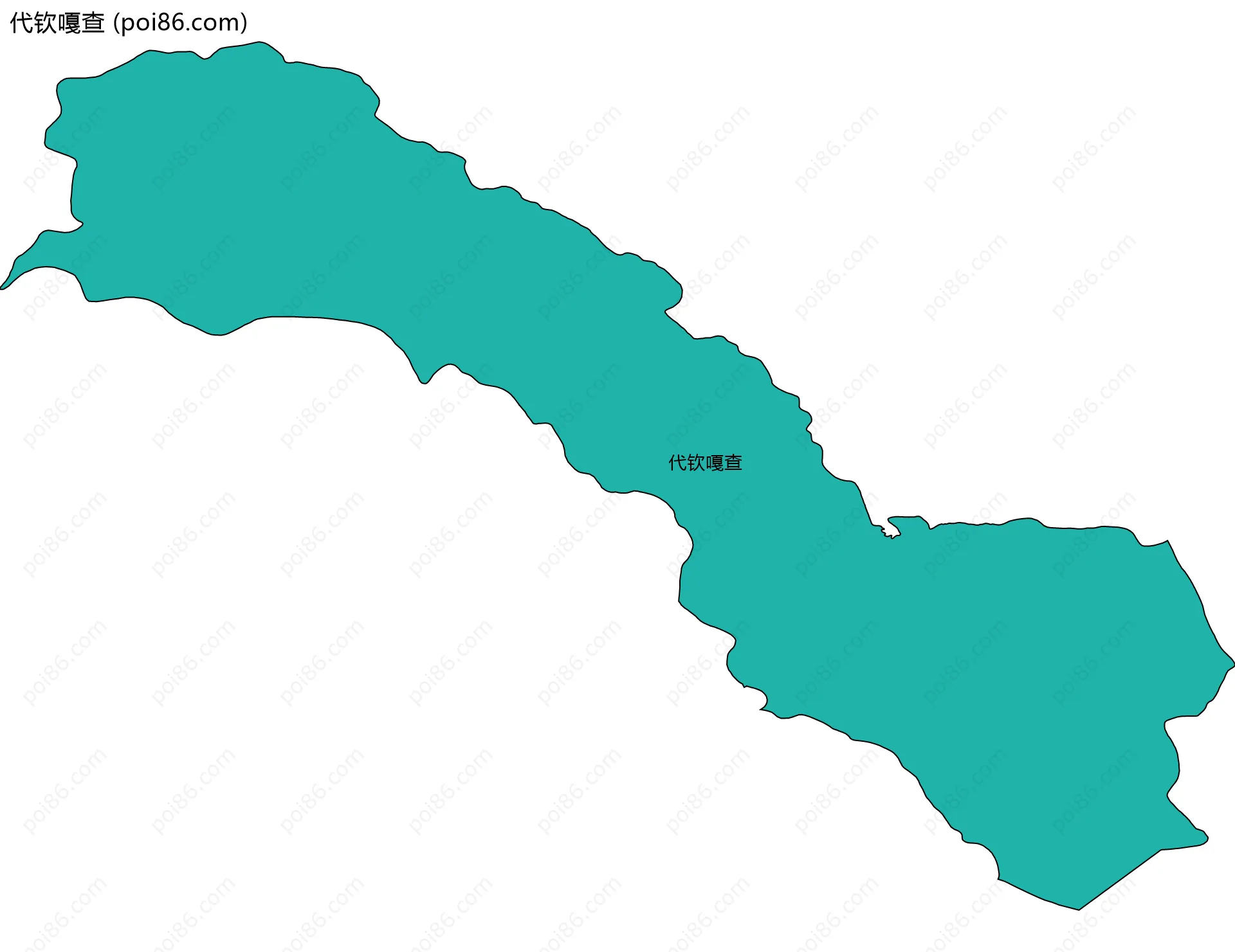 代钦嘎查边界地图