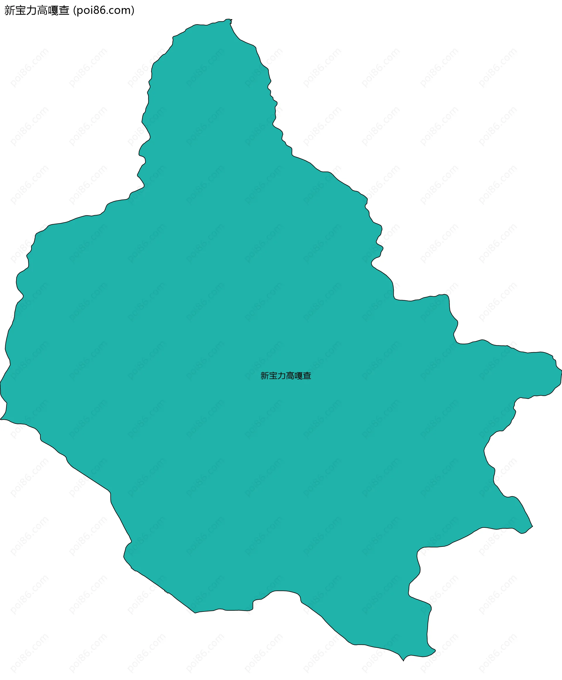 新宝力高嘎查边界地图