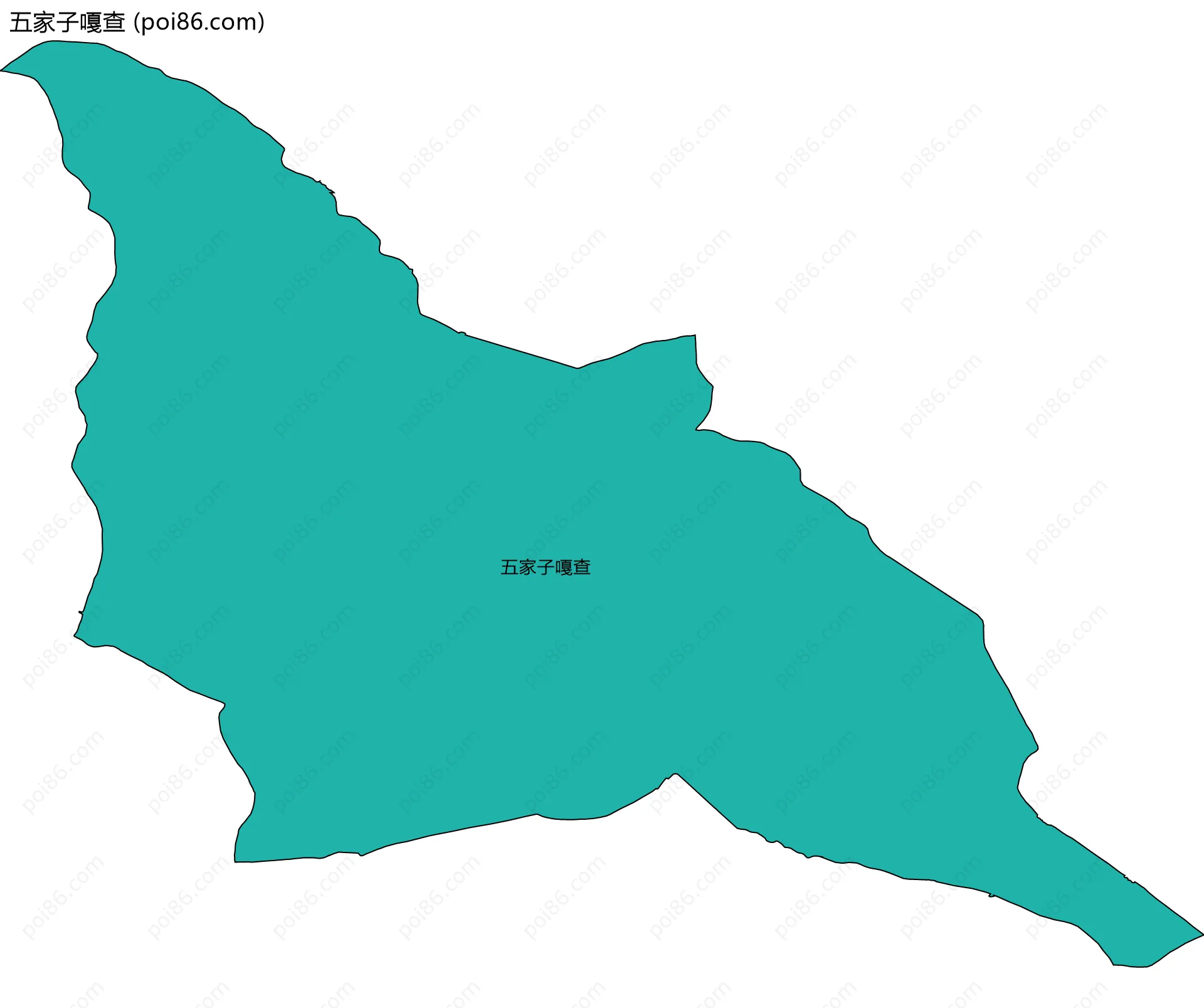 五家子嘎查边界地图