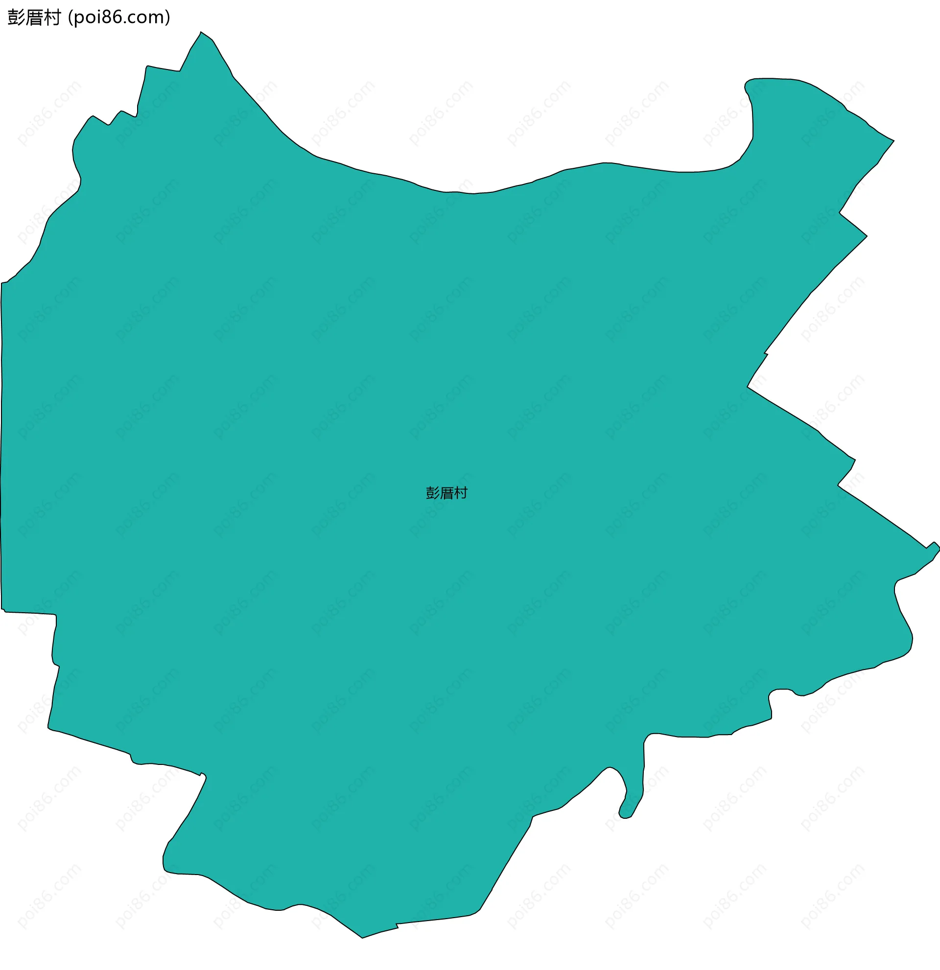 彭厝村边界地图