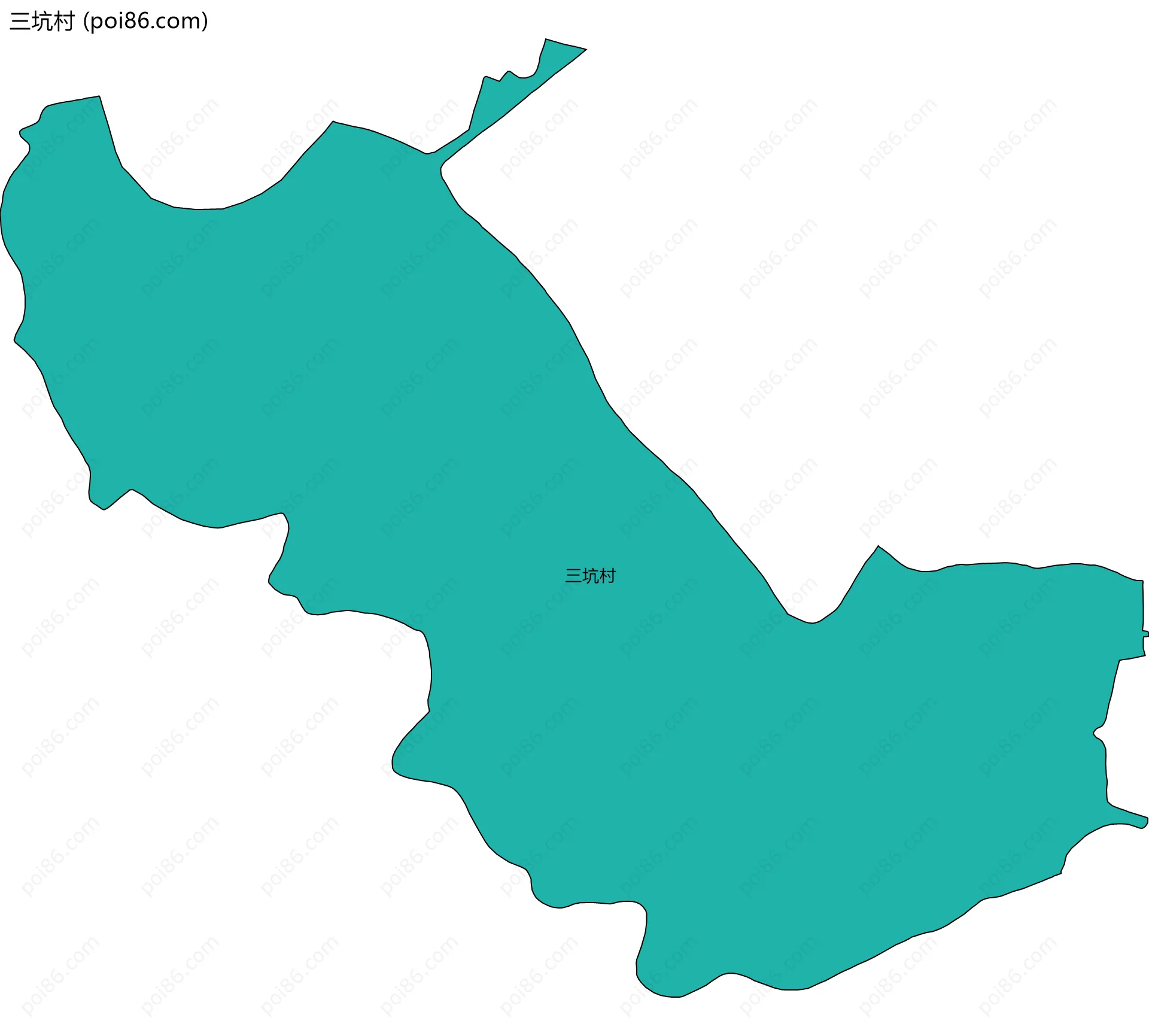 三坑村边界地图