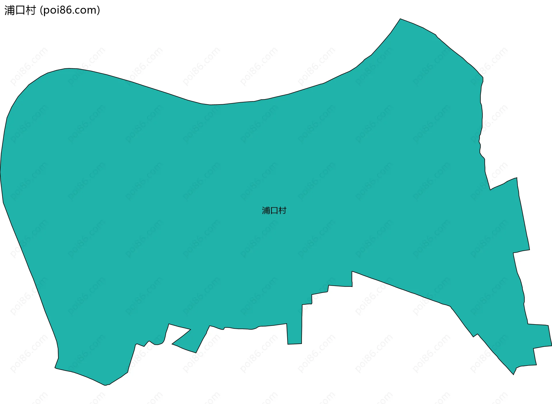 浦口村边界地图