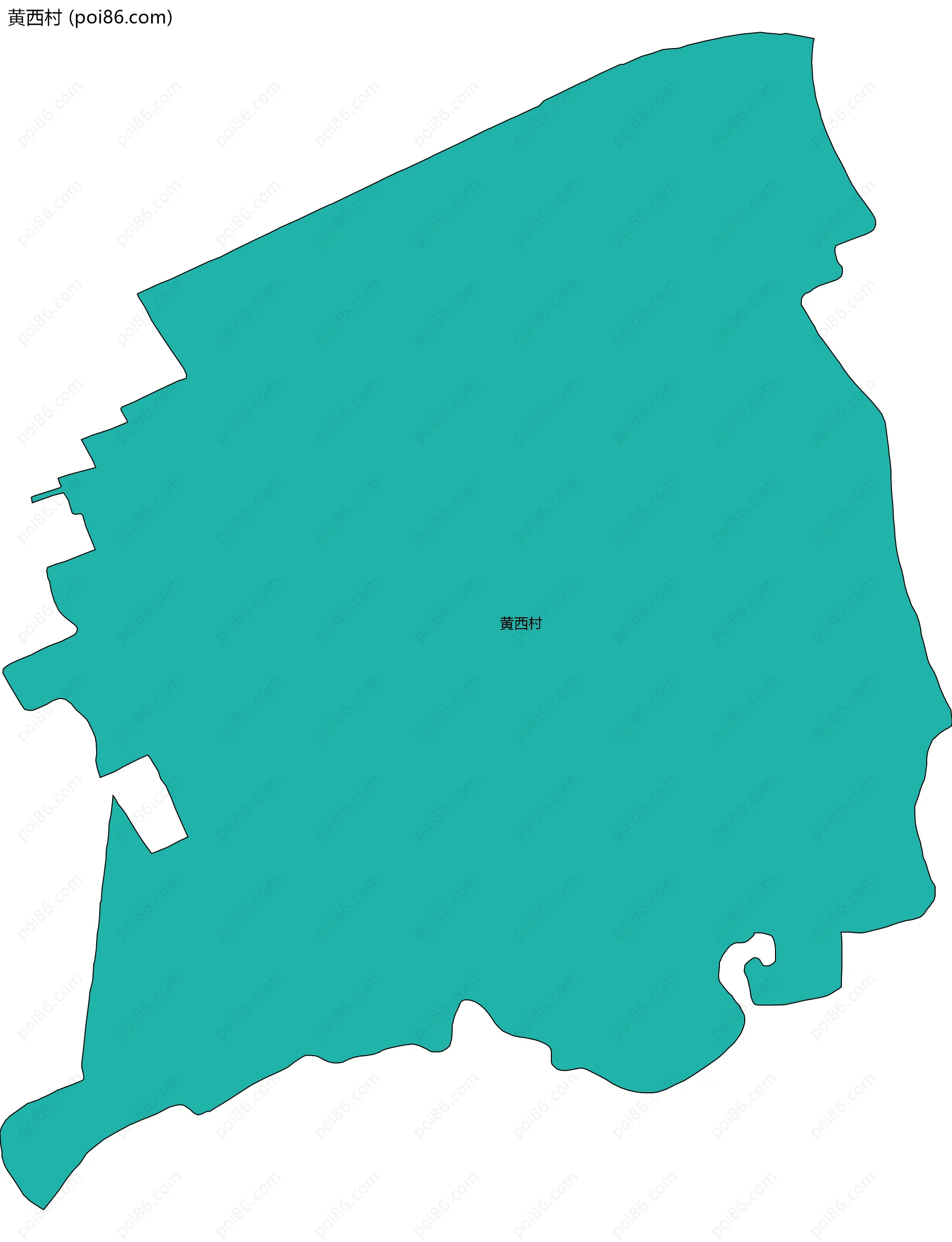 黄西村边界地图