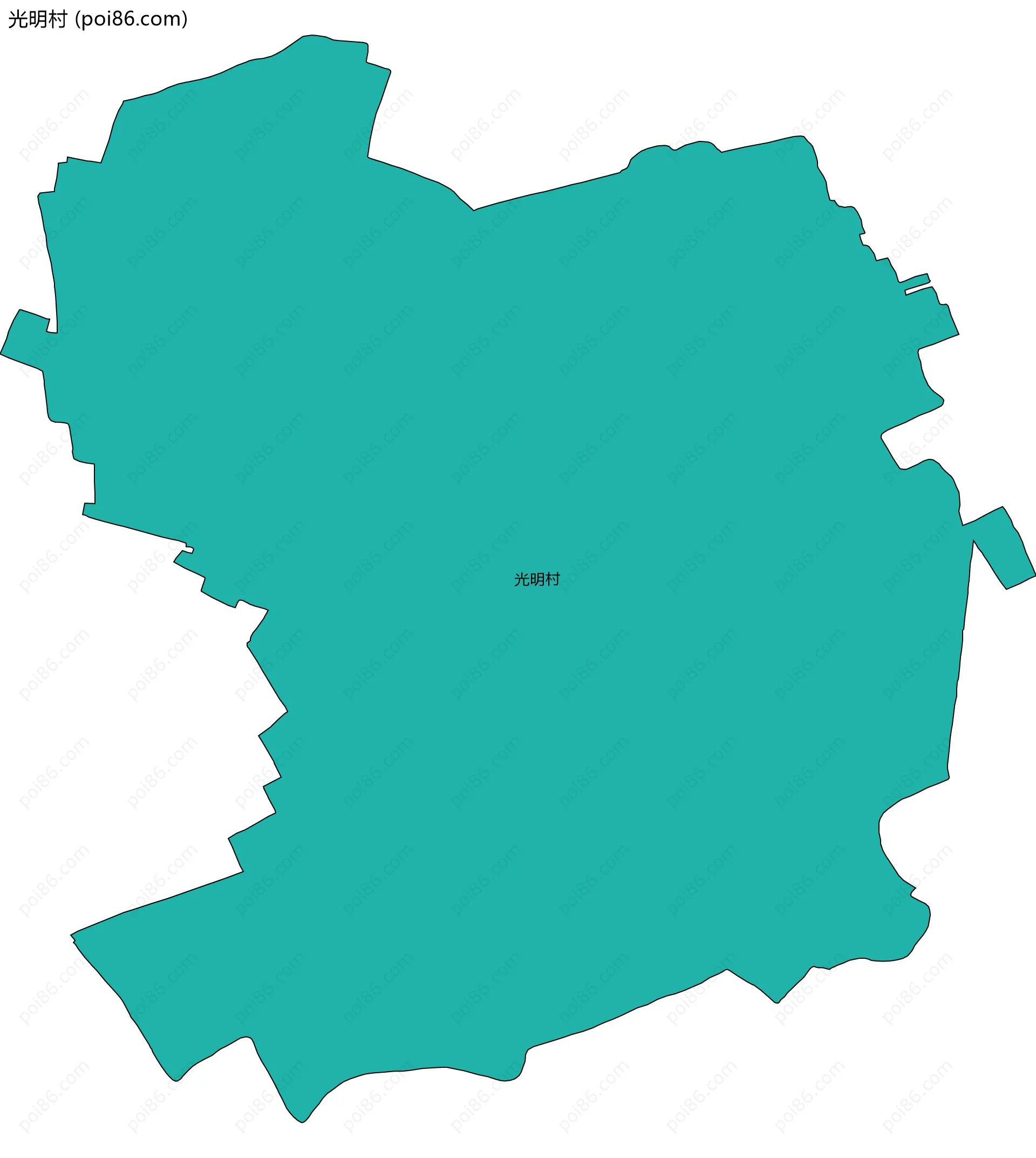 光明村边界地图