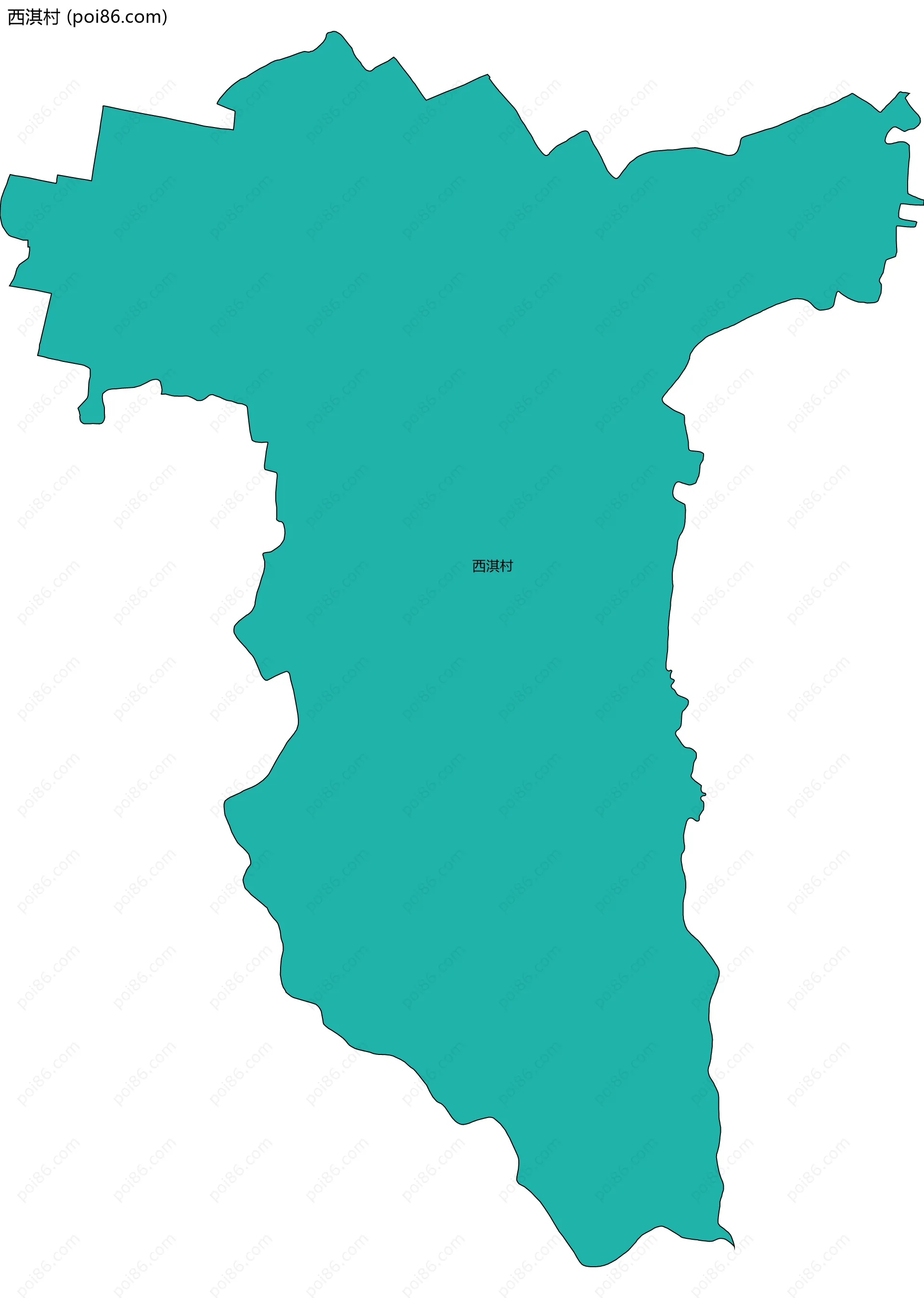 西淇村边界地图