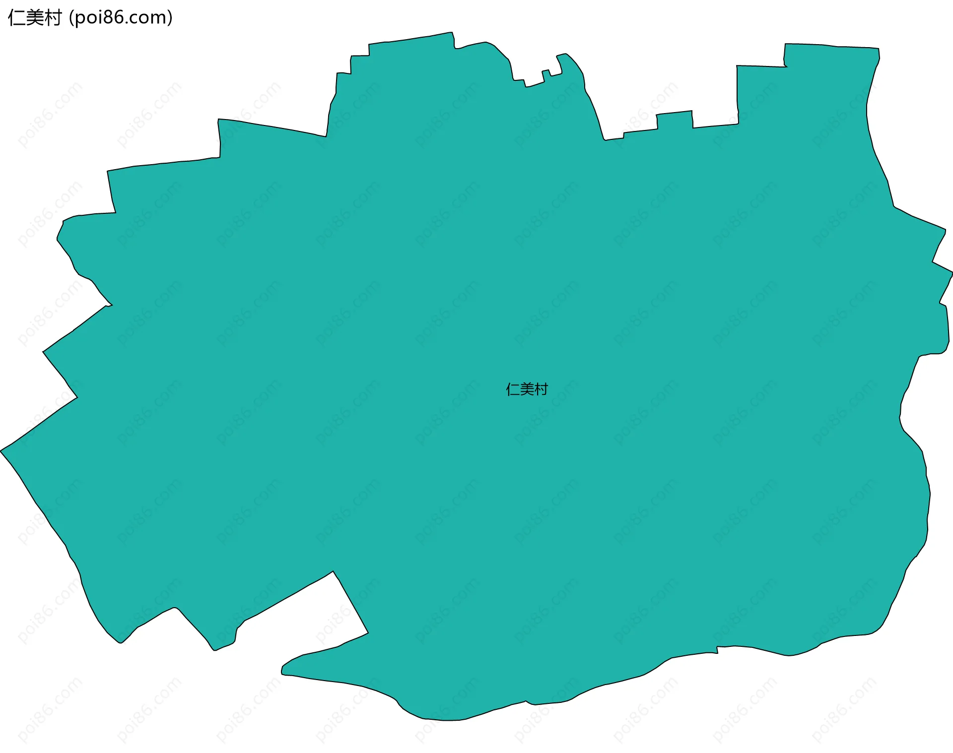 仁美村边界地图