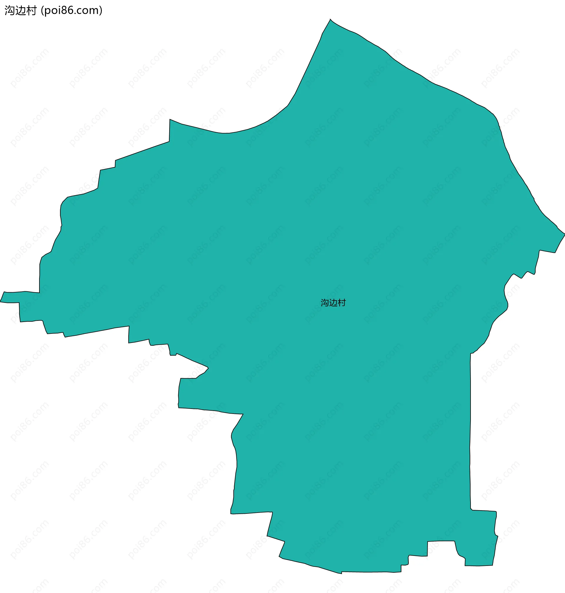 沟边村边界地图