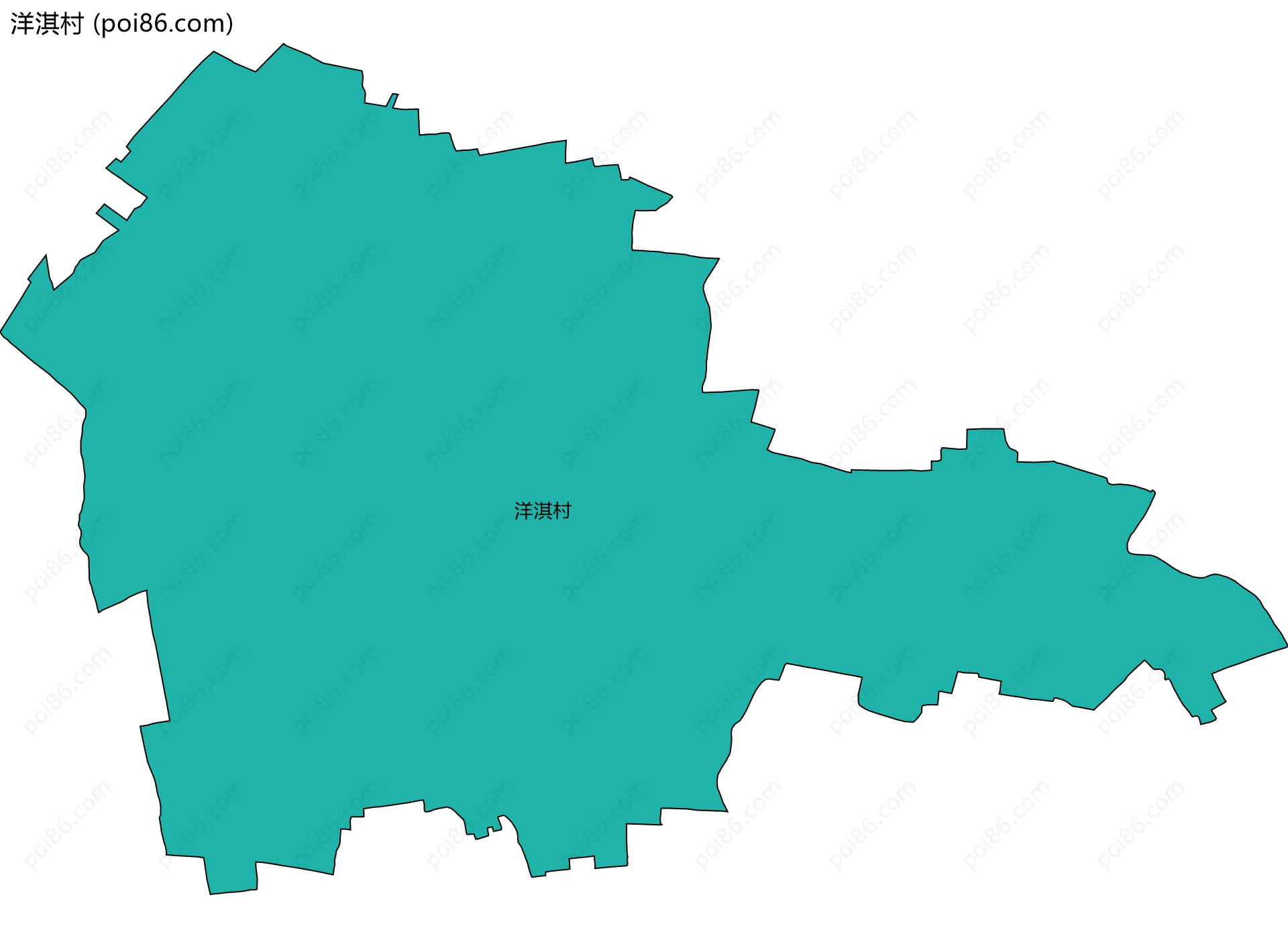 洋淇村边界地图