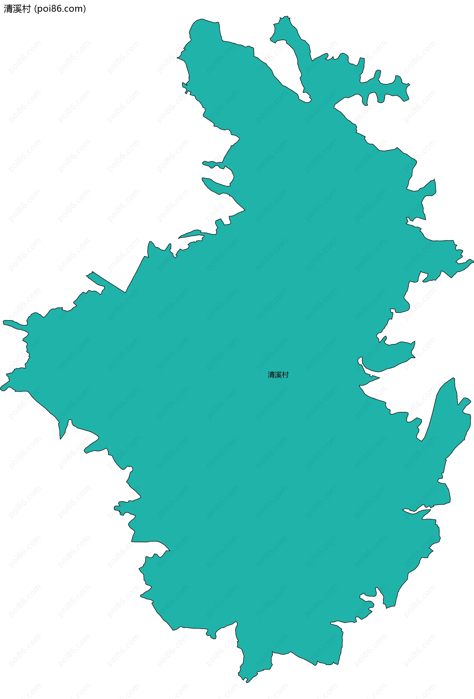 清溪村边界地图