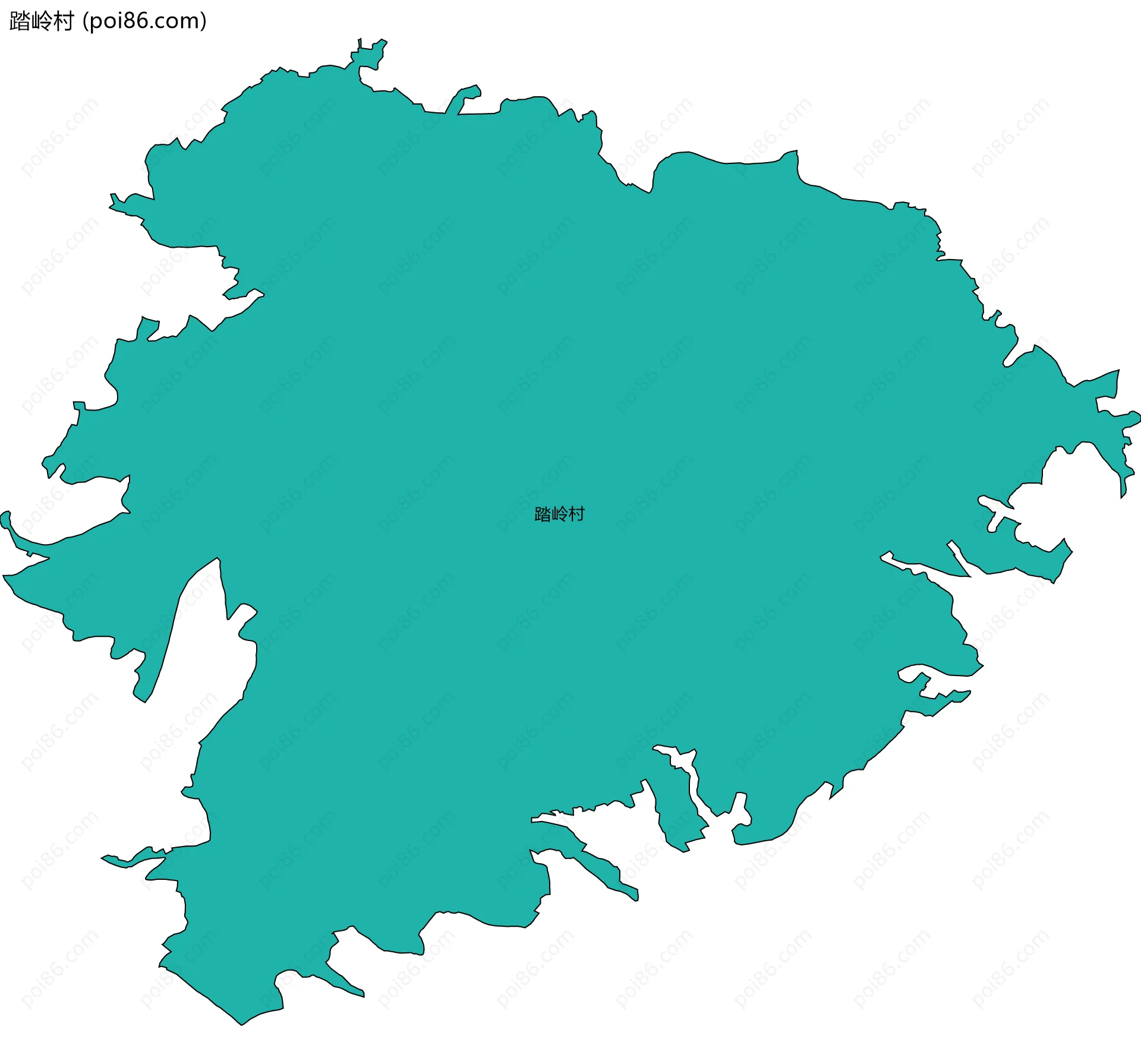 踏岭村边界地图