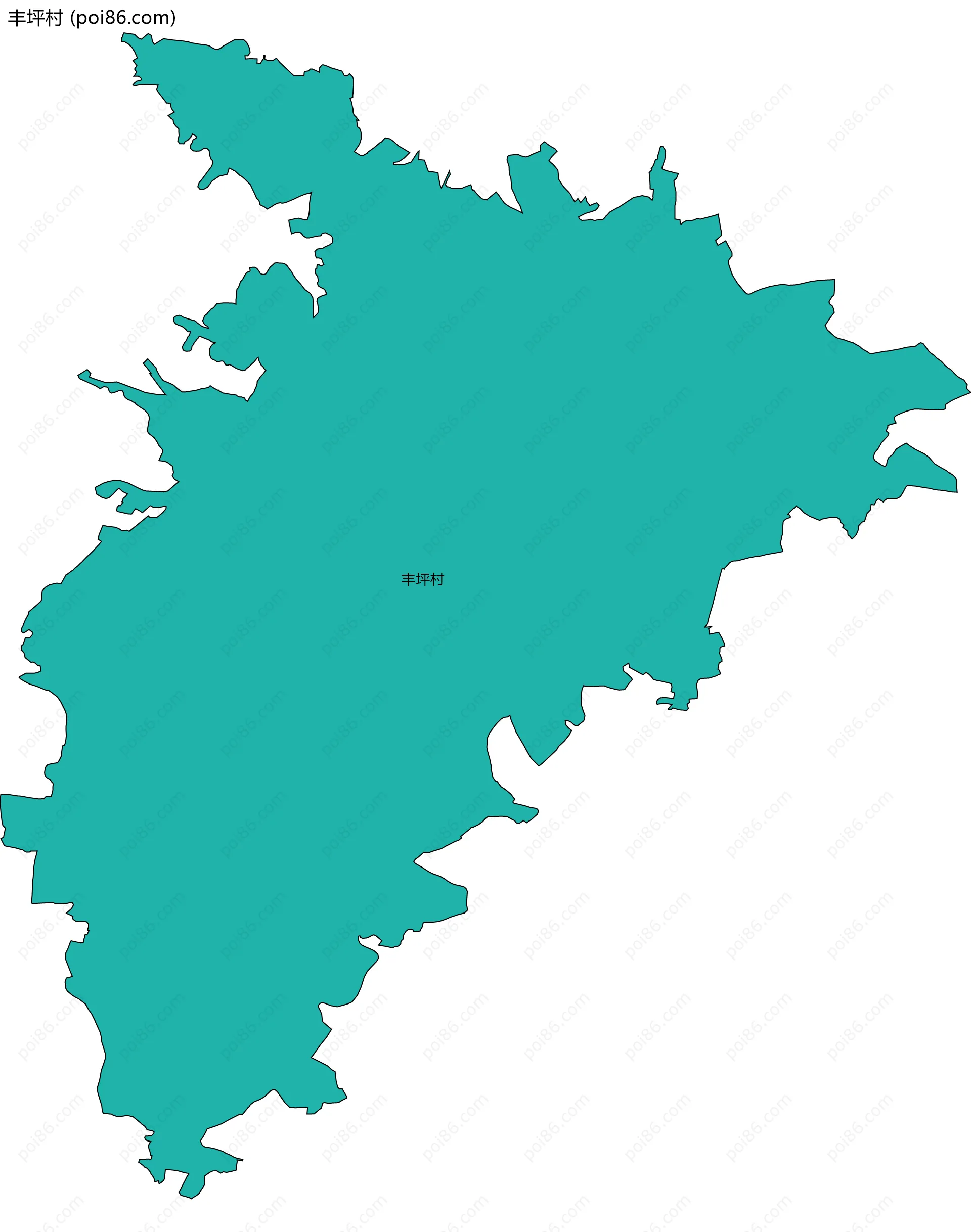 丰坪村边界地图