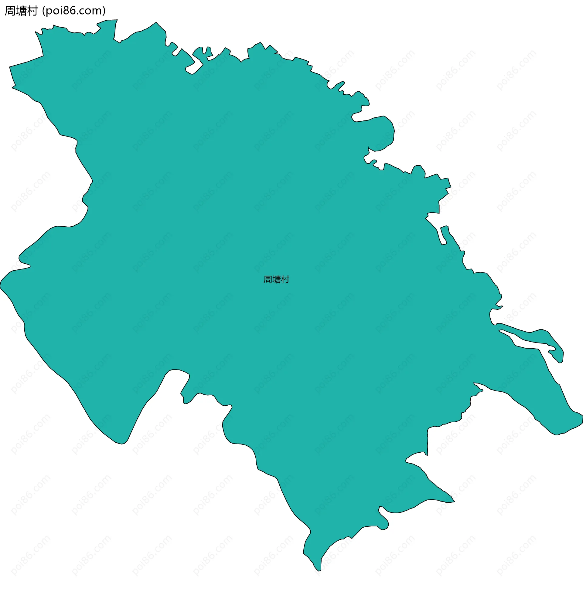 周塘村边界地图