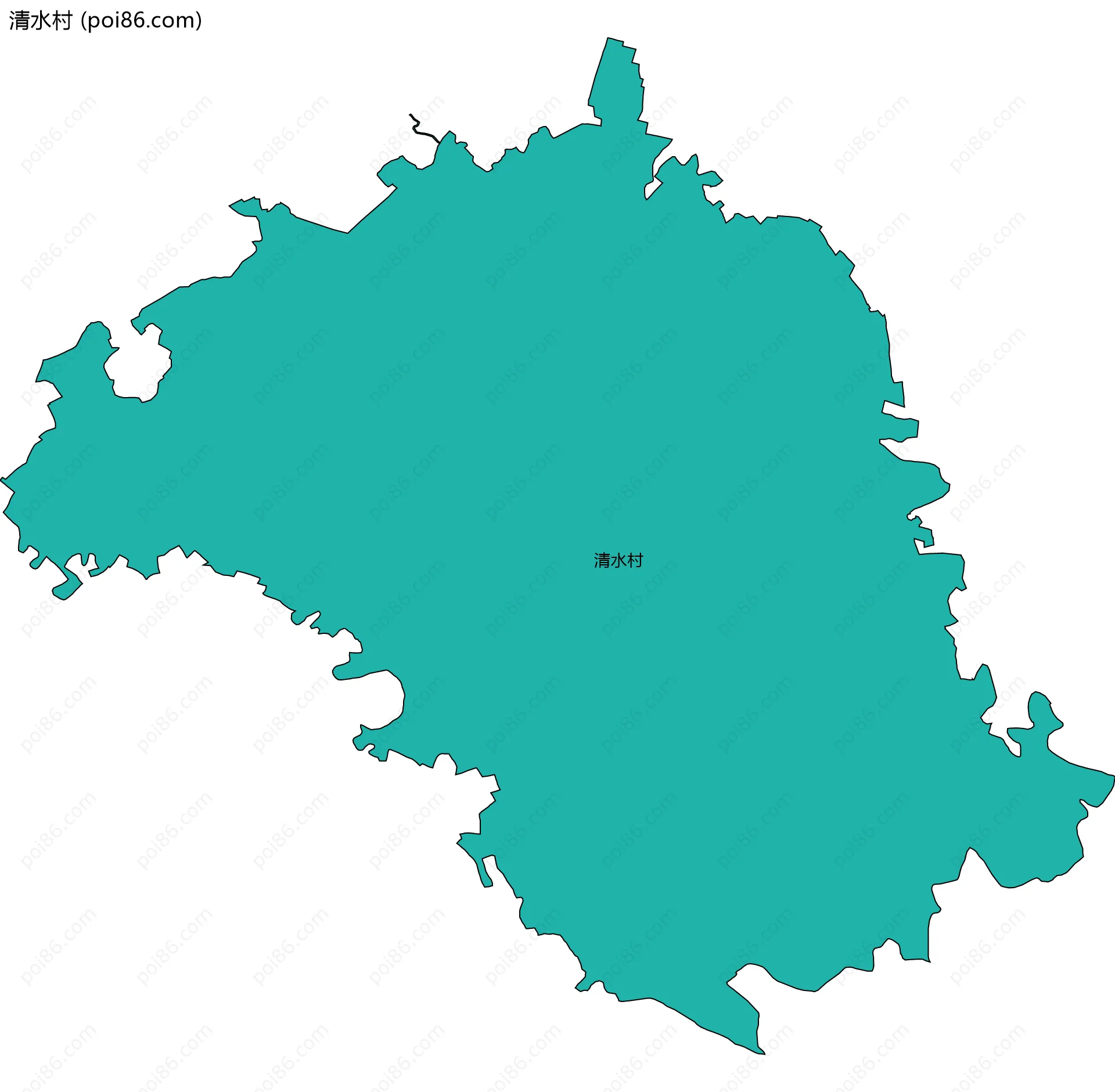 清水村边界地图