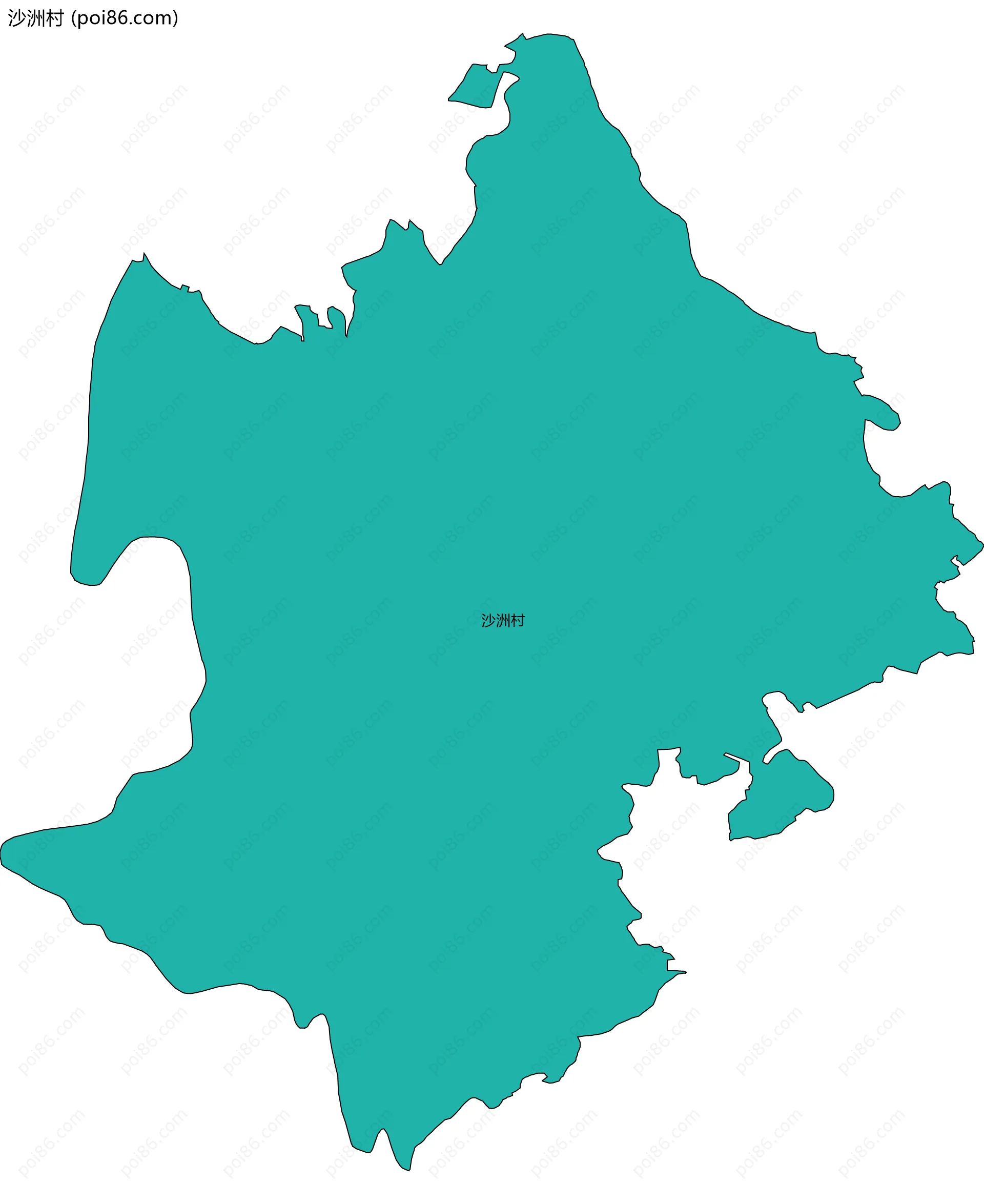 沙洲村边界地图