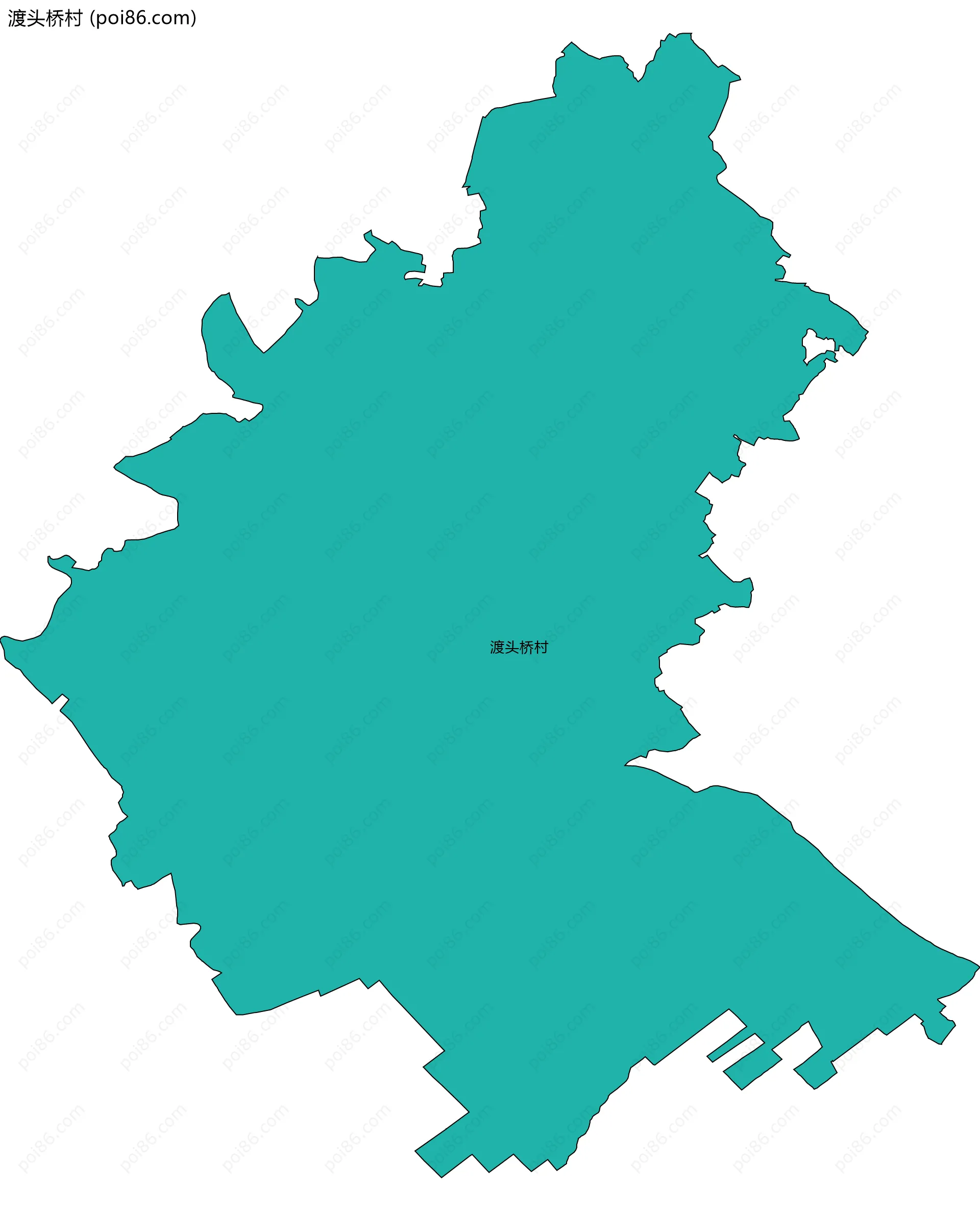 渡头桥村边界地图