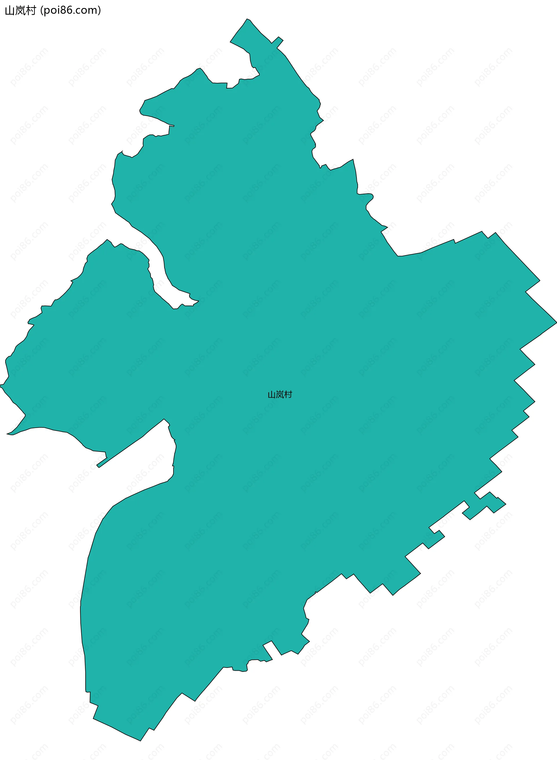 山岚村边界地图