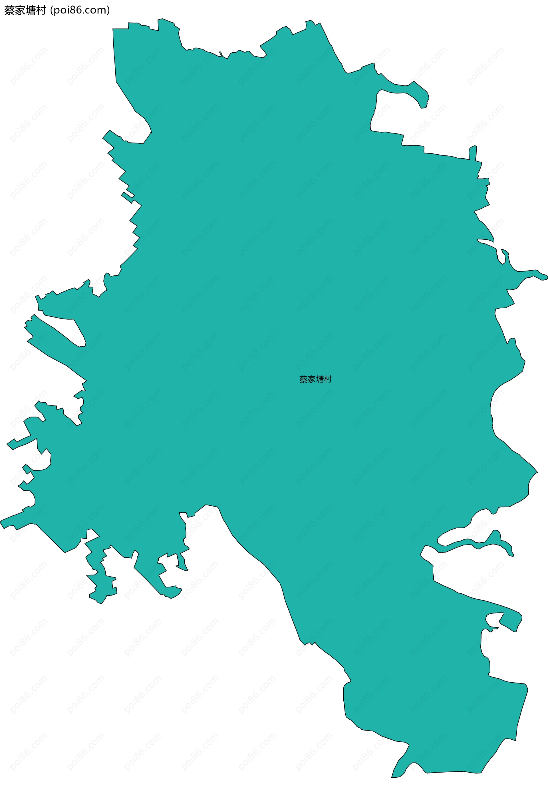 蔡家塘村边界地图