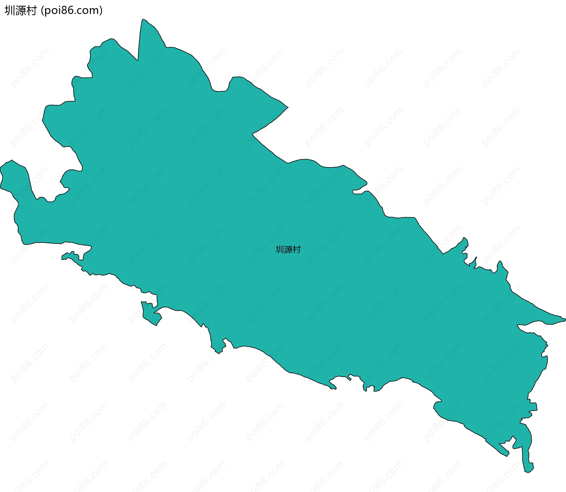 圳源村边界地图
