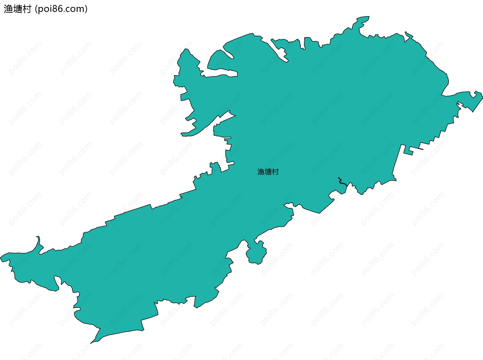 渔塘村边界地图