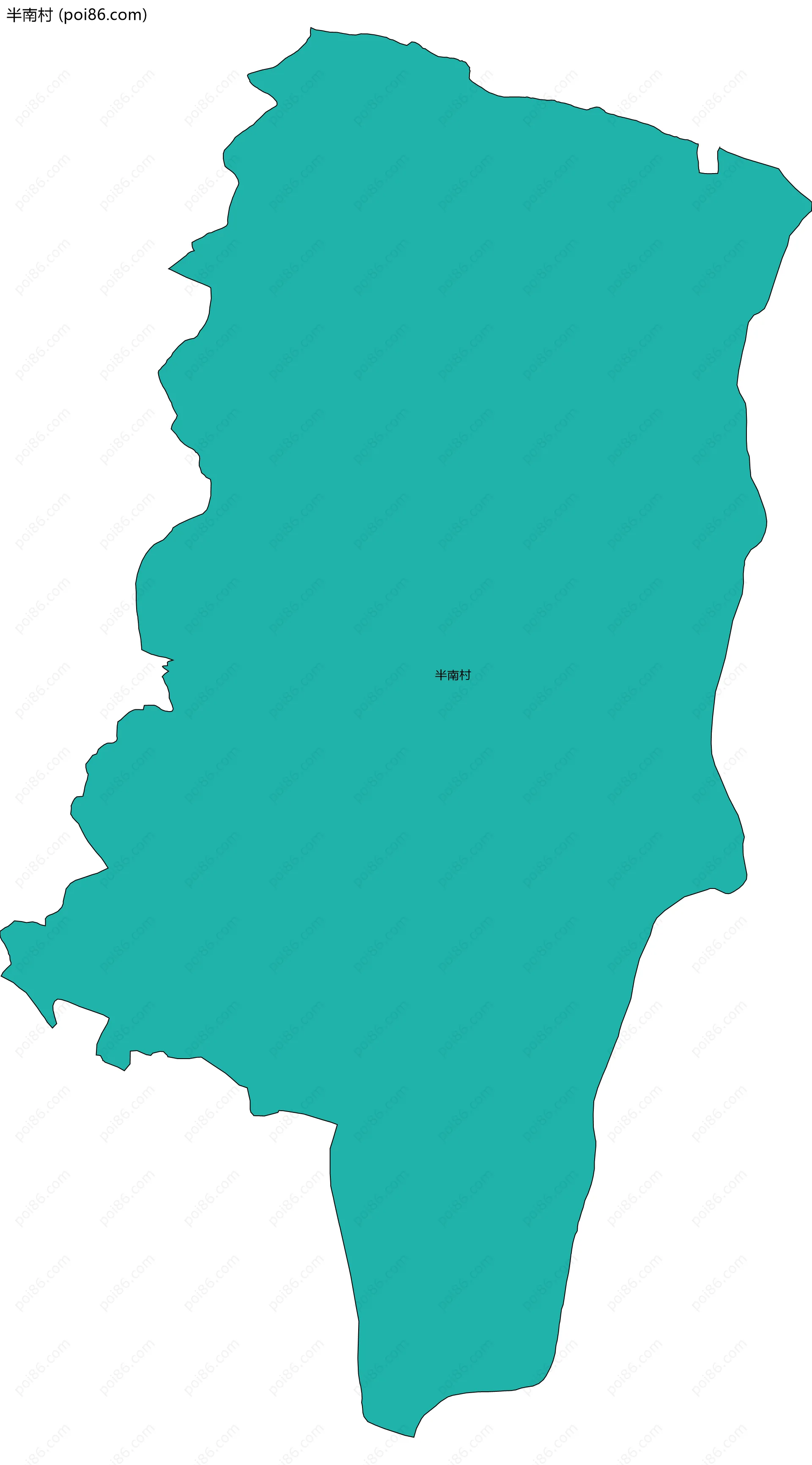 半南村边界地图