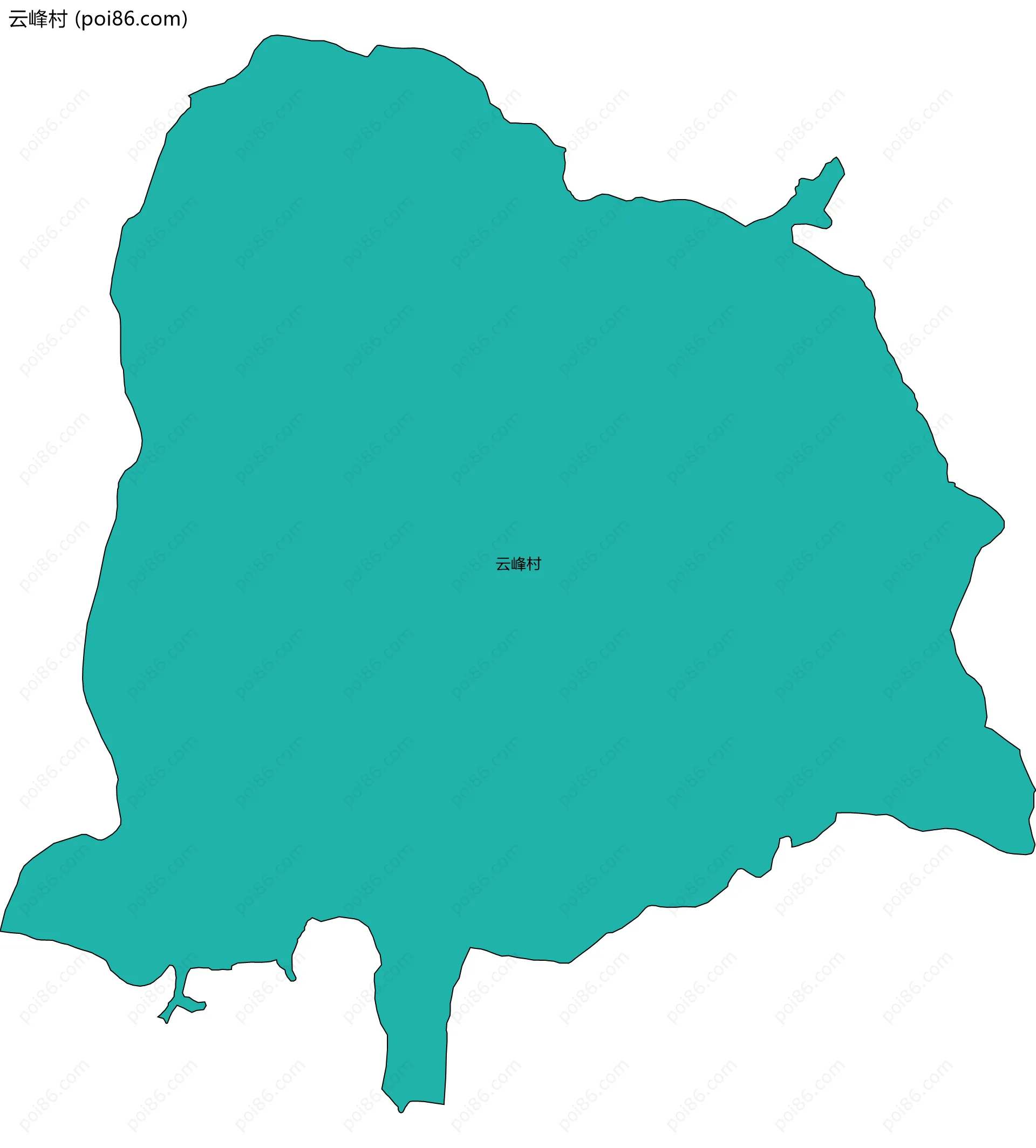 云峰村边界地图