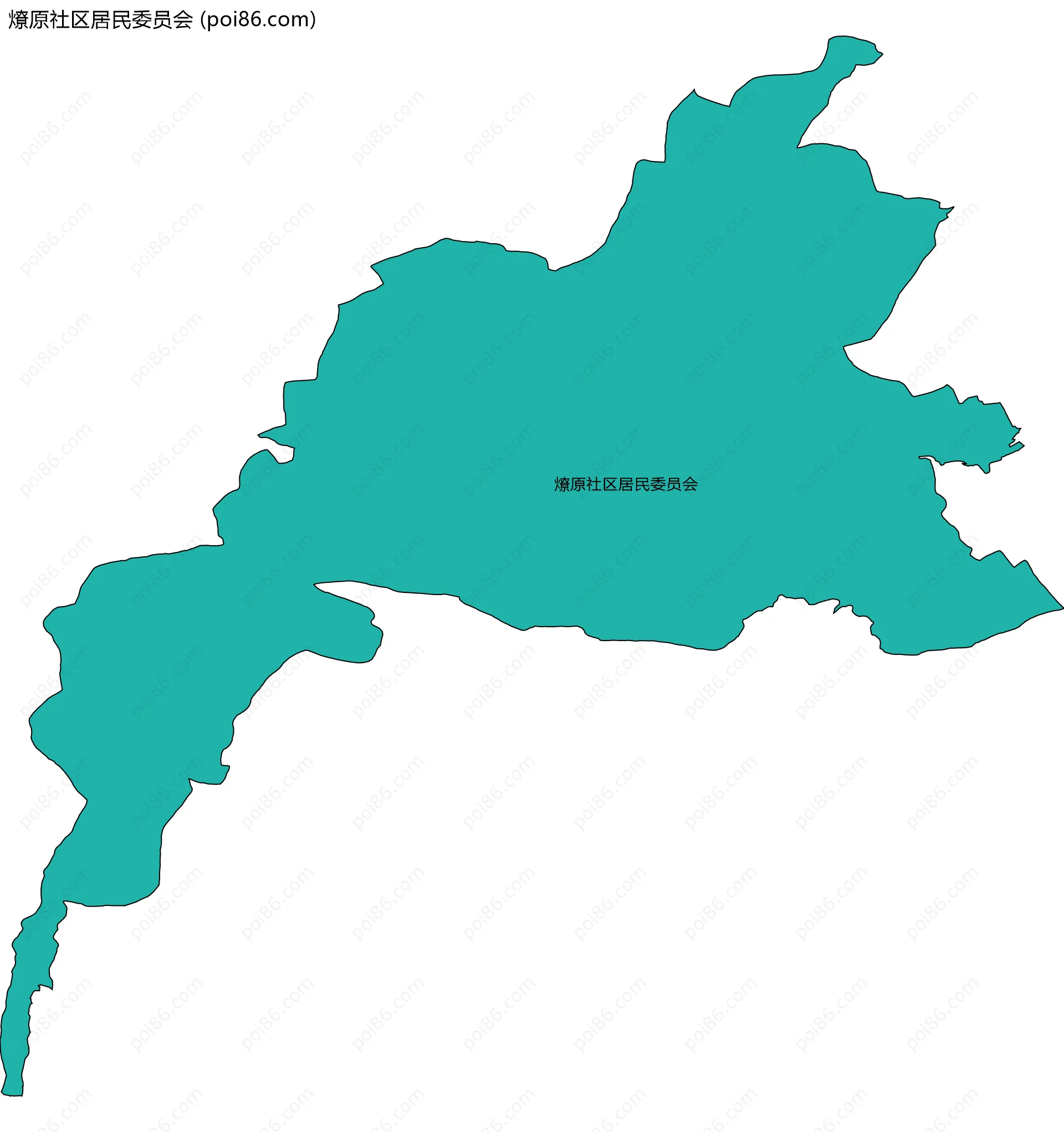 燎原社区居民委员会边界地图