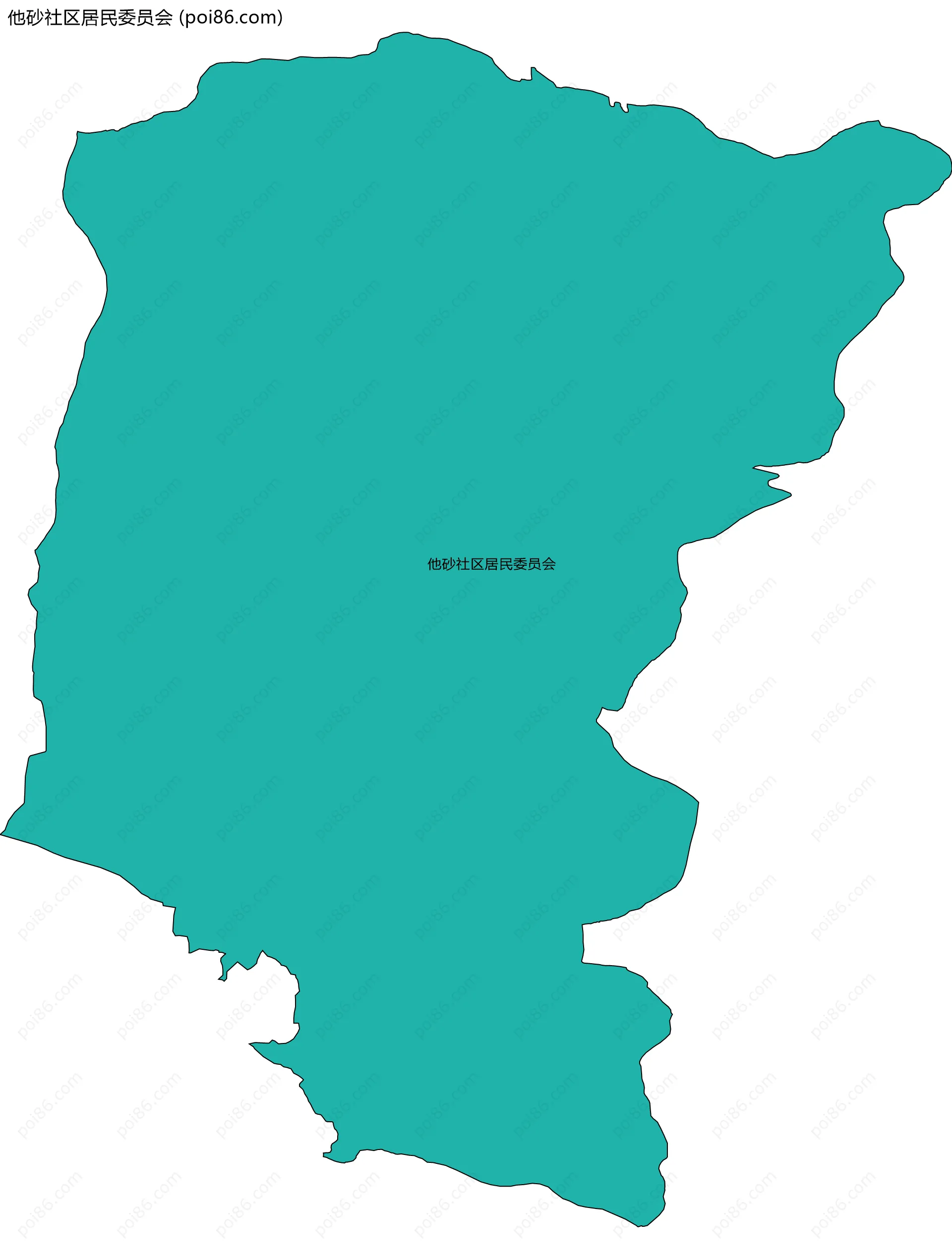 他砂社区居民委员会边界地图