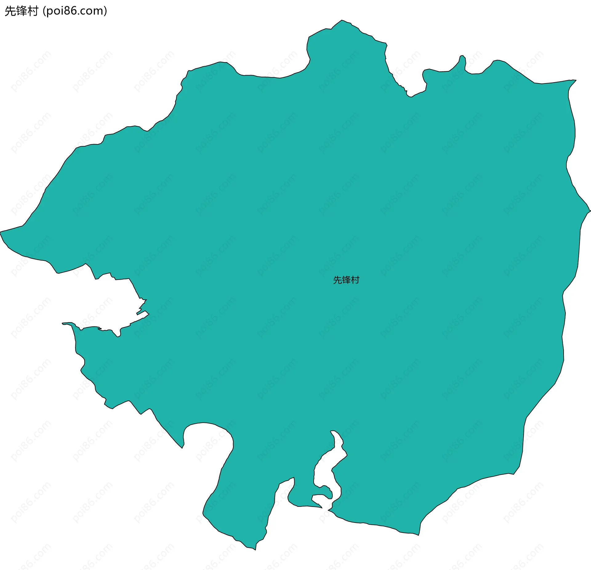 先锋村边界地图