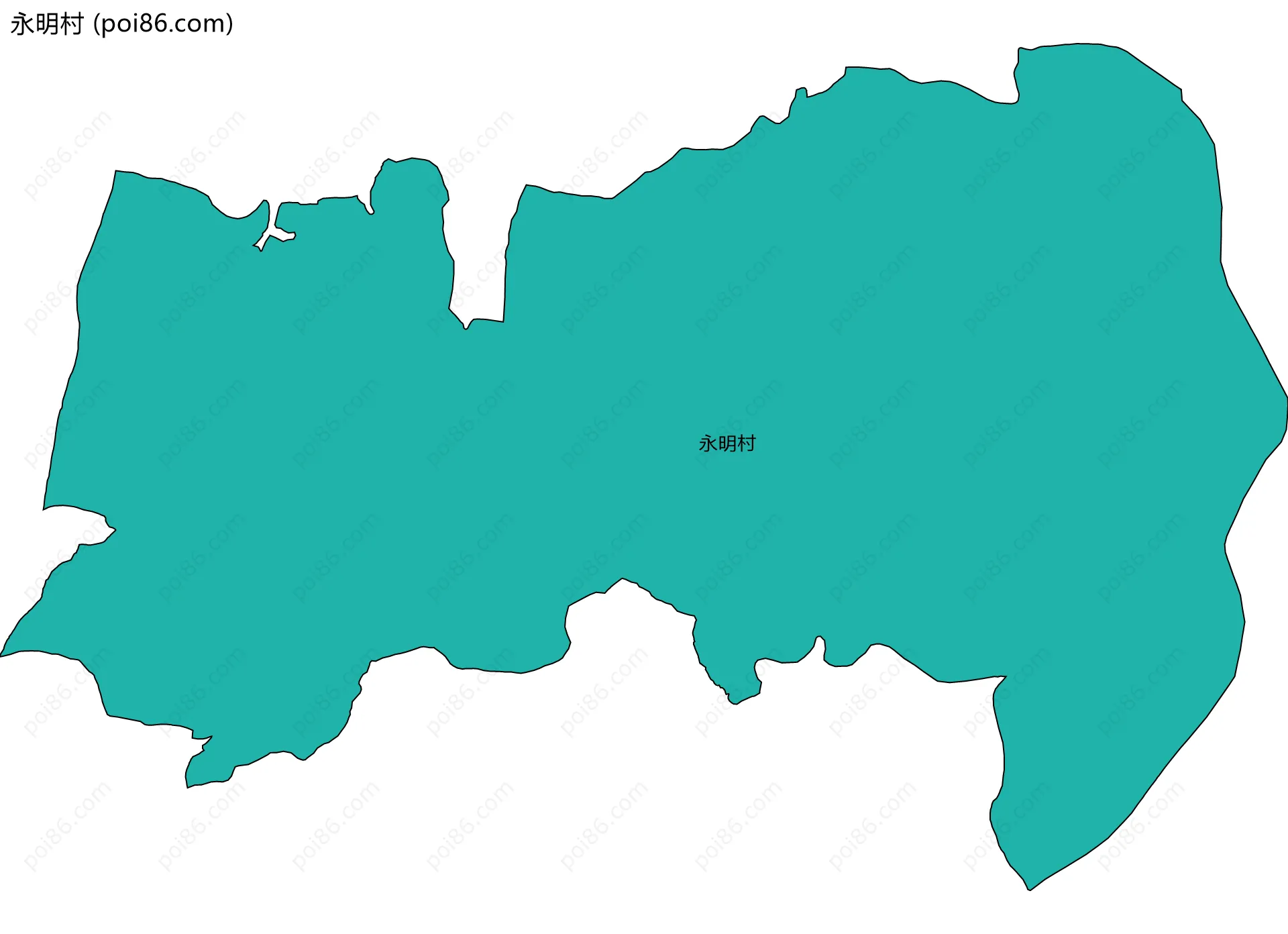 永明村边界地图