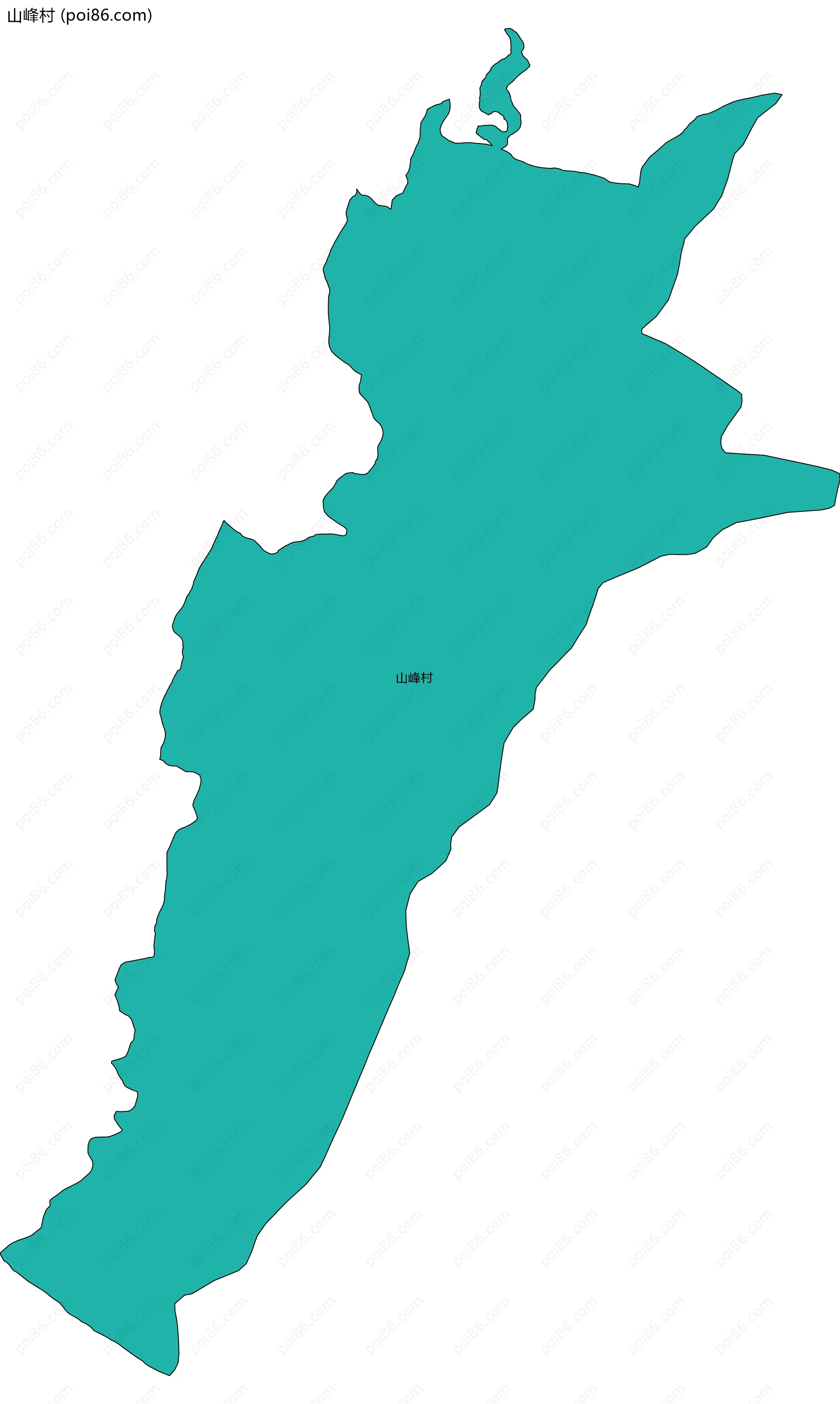 山峰村边界地图