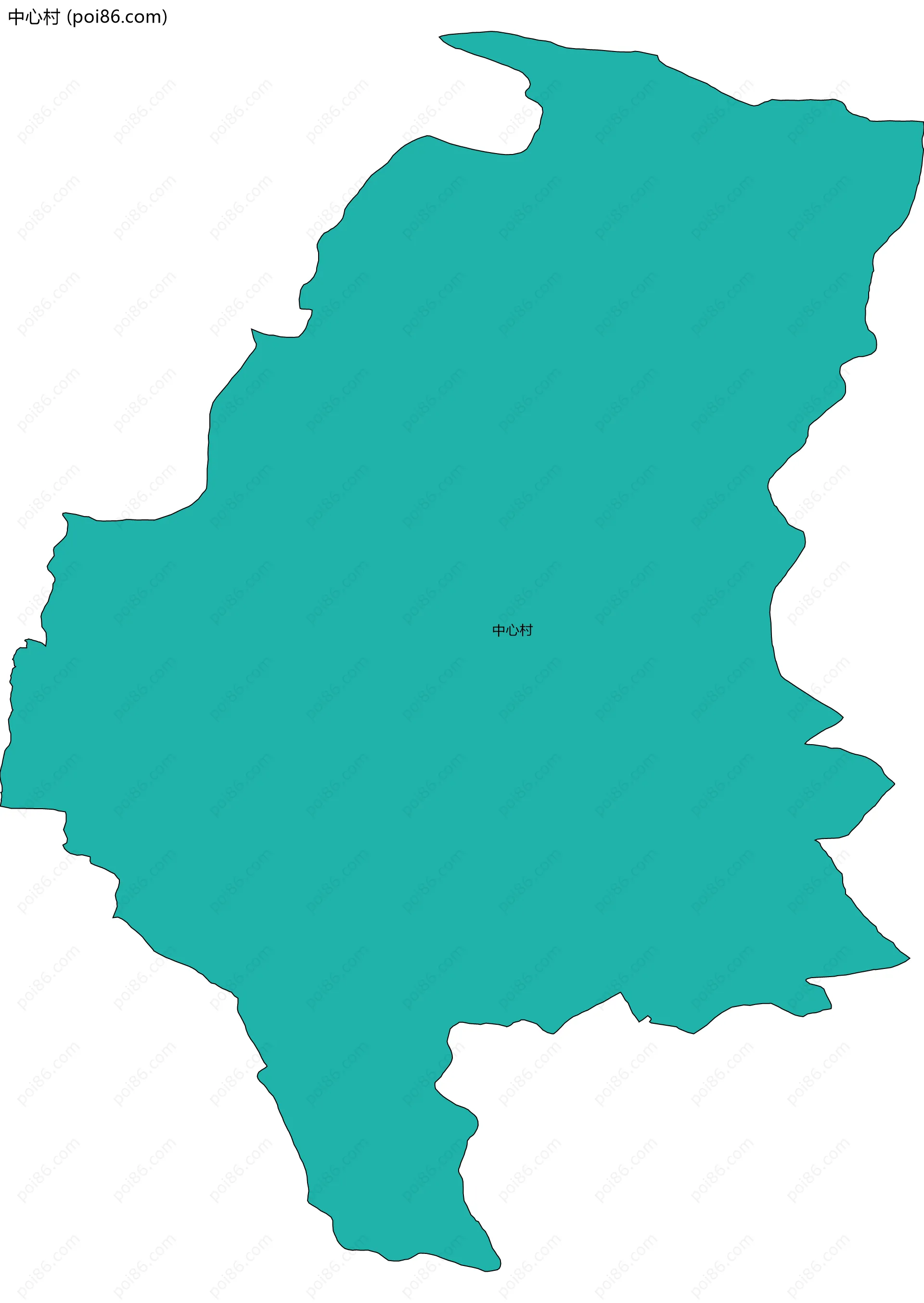 中心村边界地图