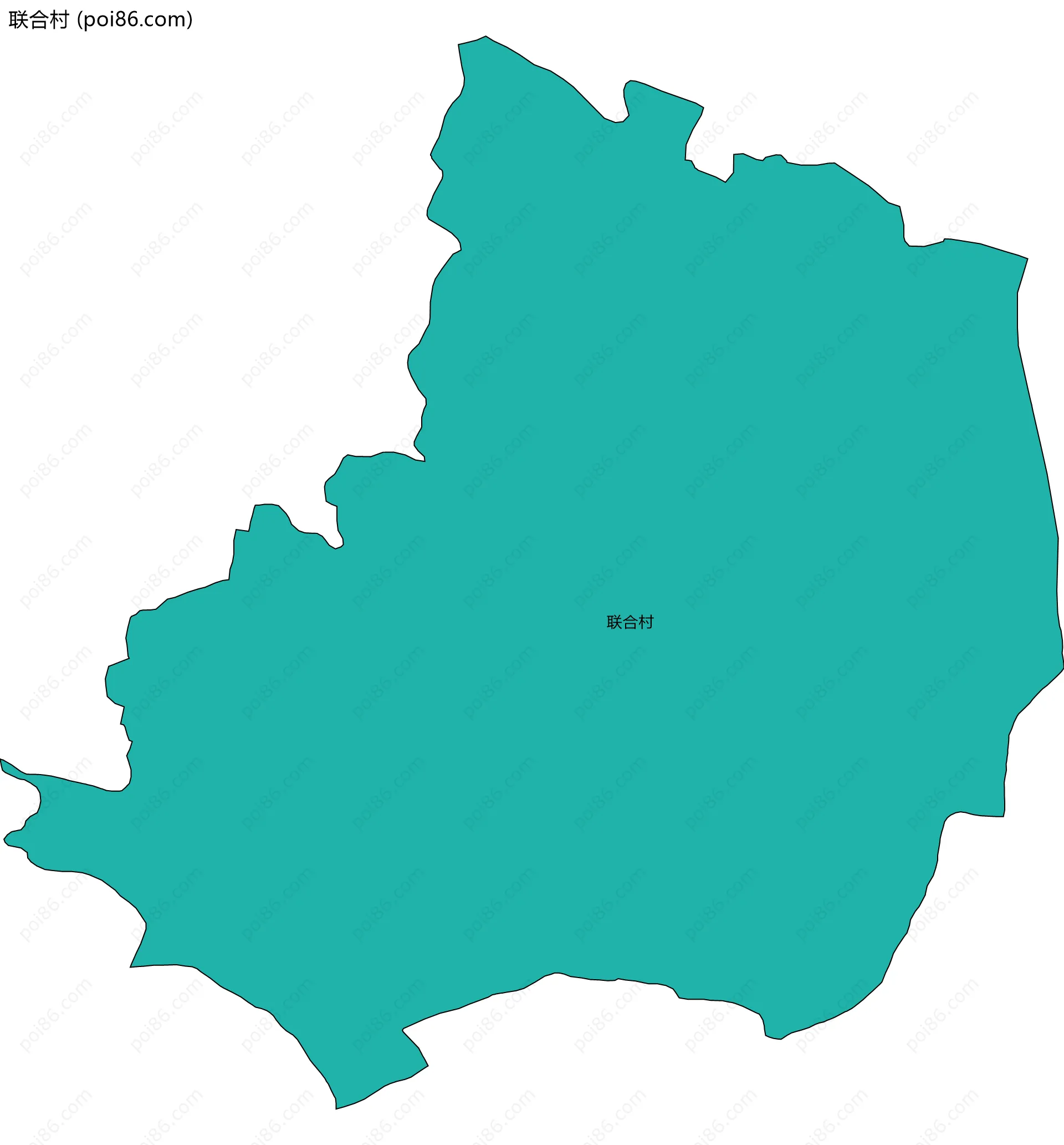 联合村边界地图