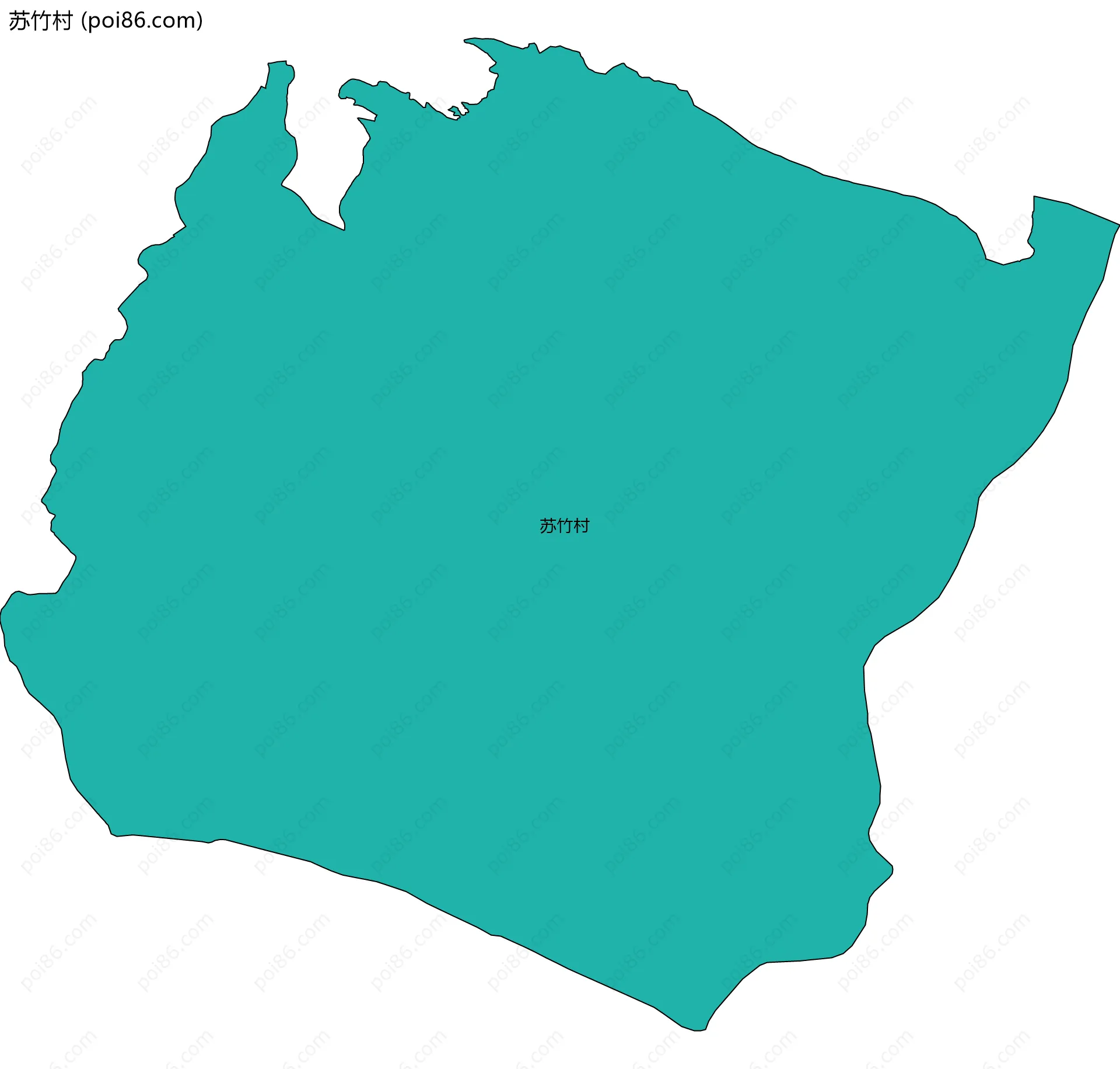 苏竹村边界地图