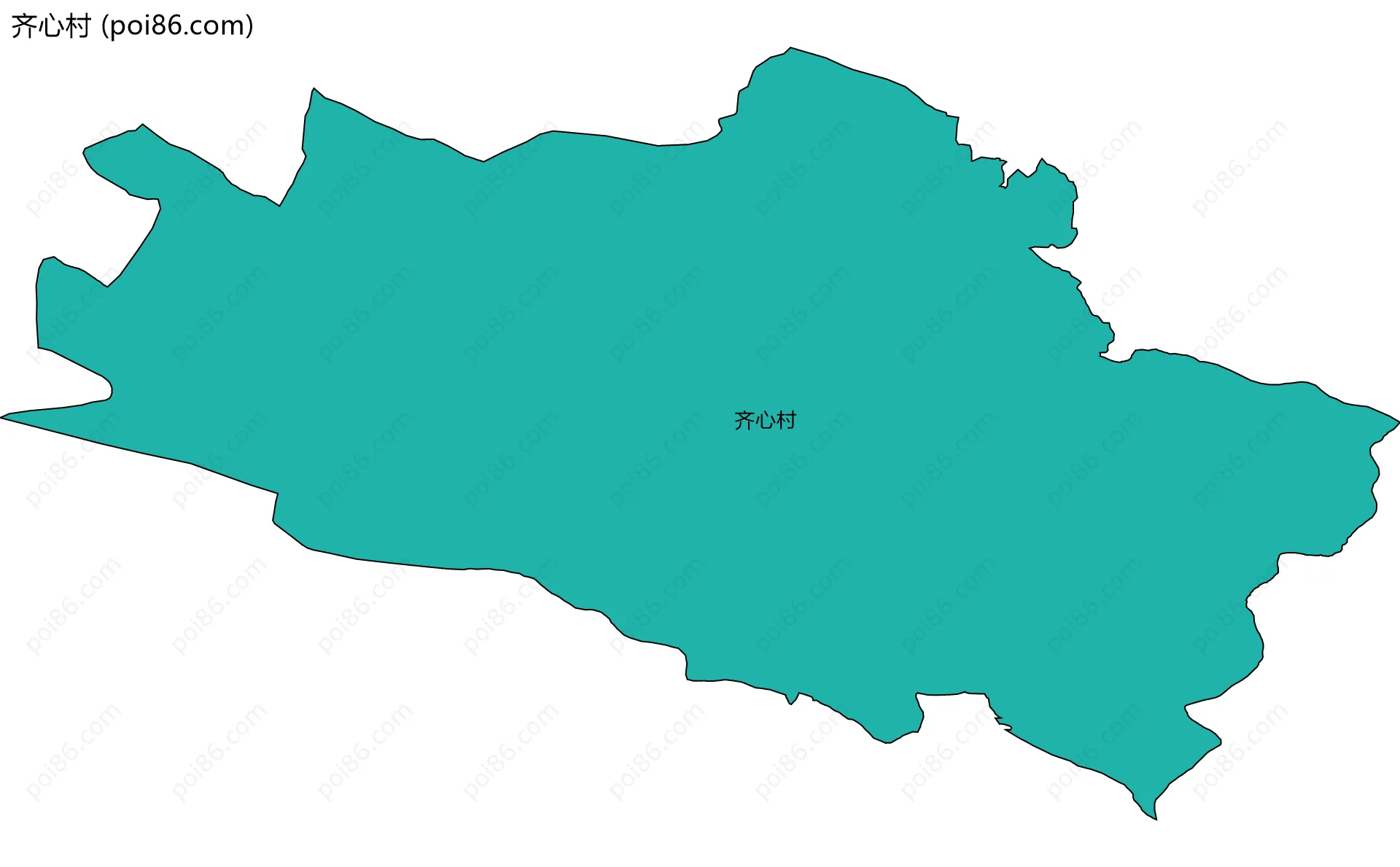 齐心村边界地图