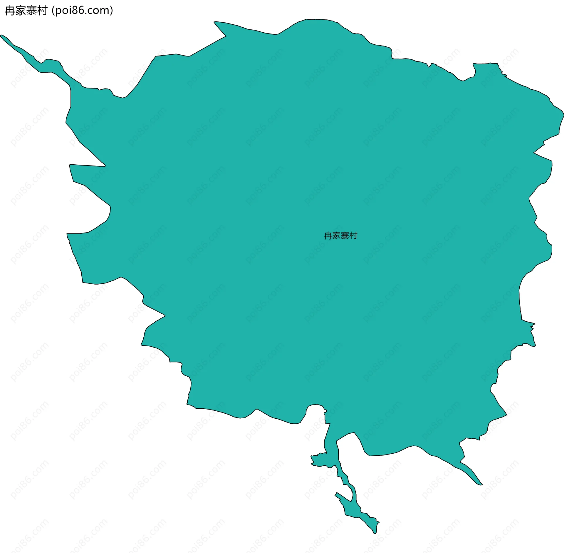 冉家寨村边界地图