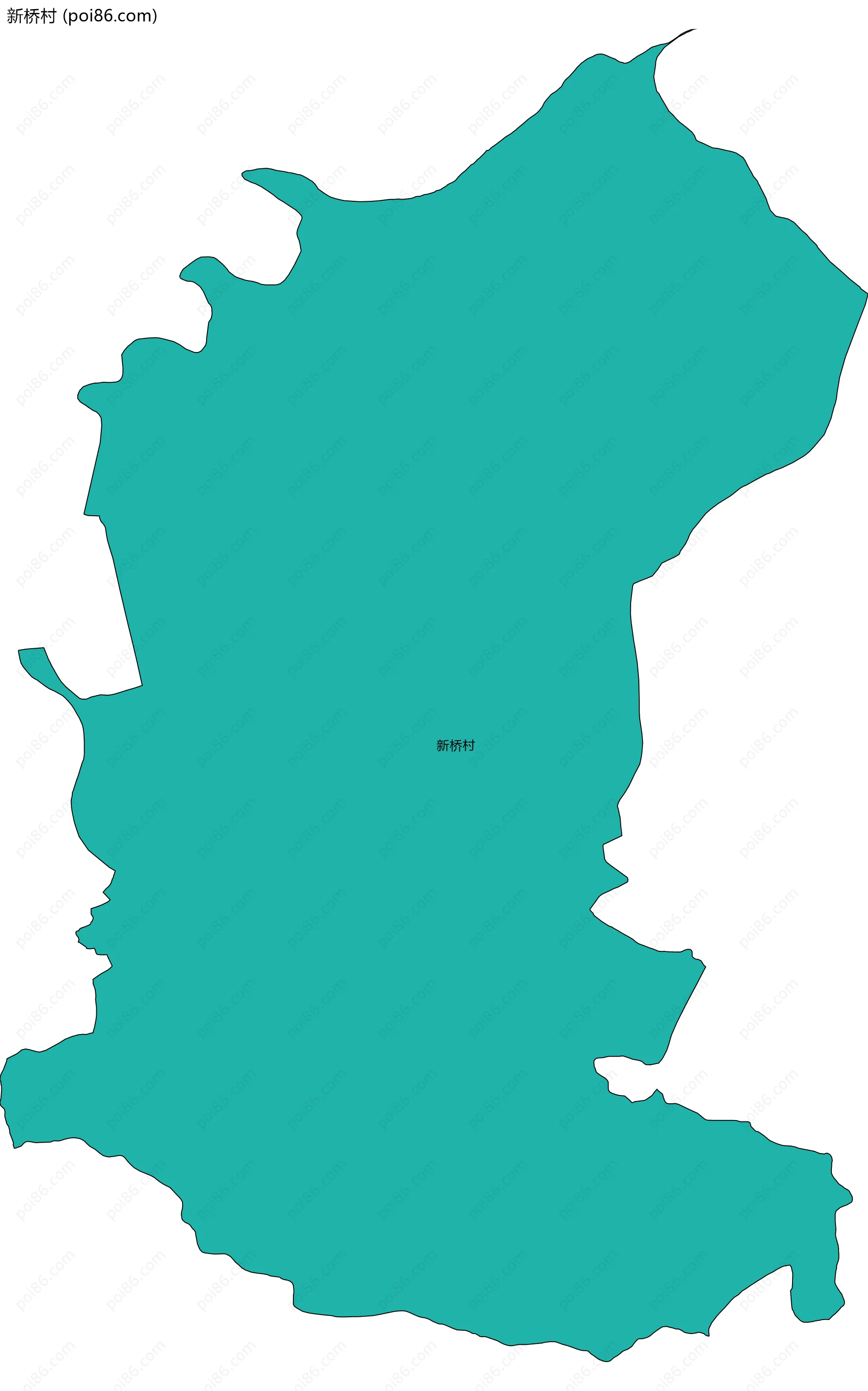 新桥村边界地图