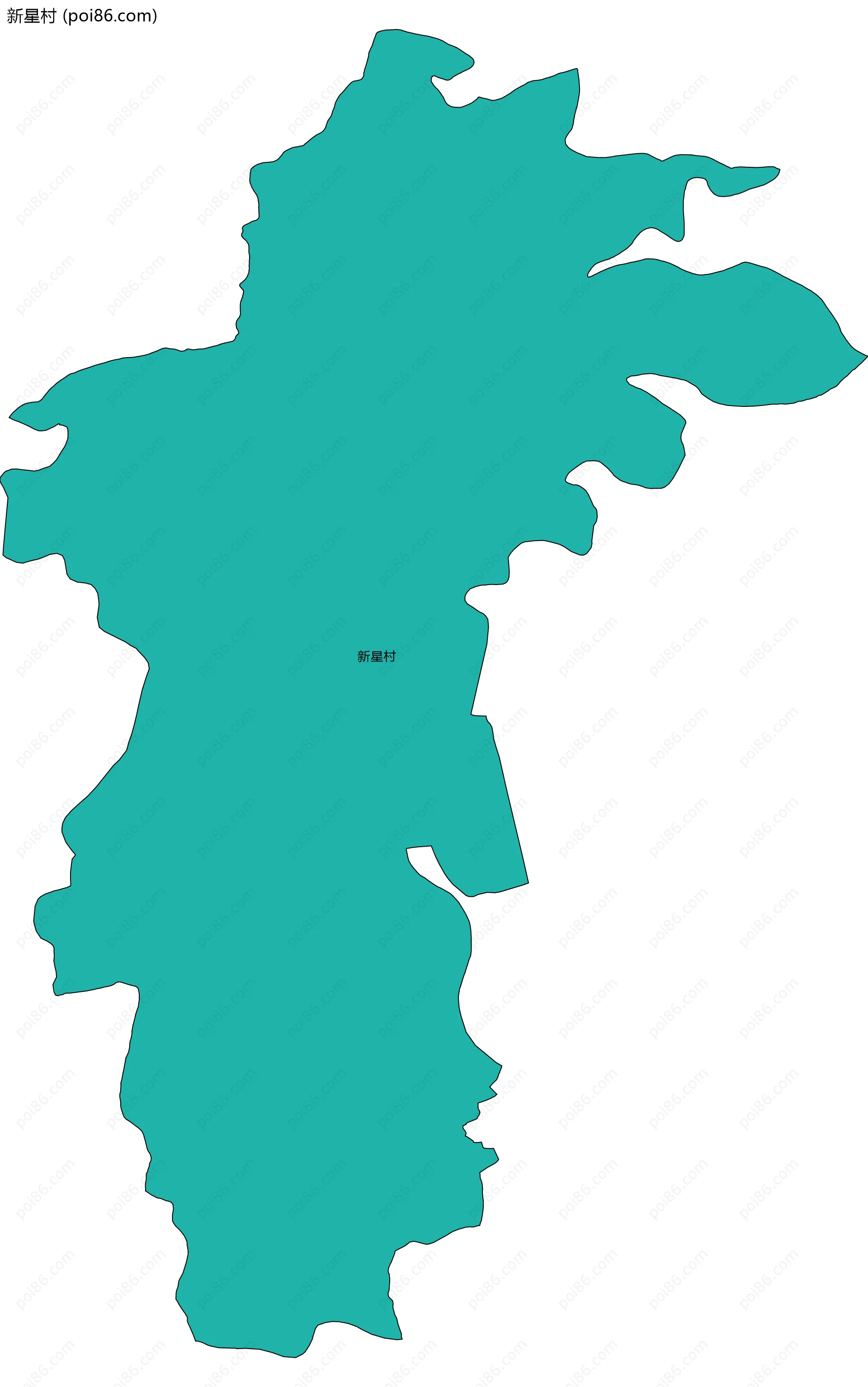 新星村边界地图