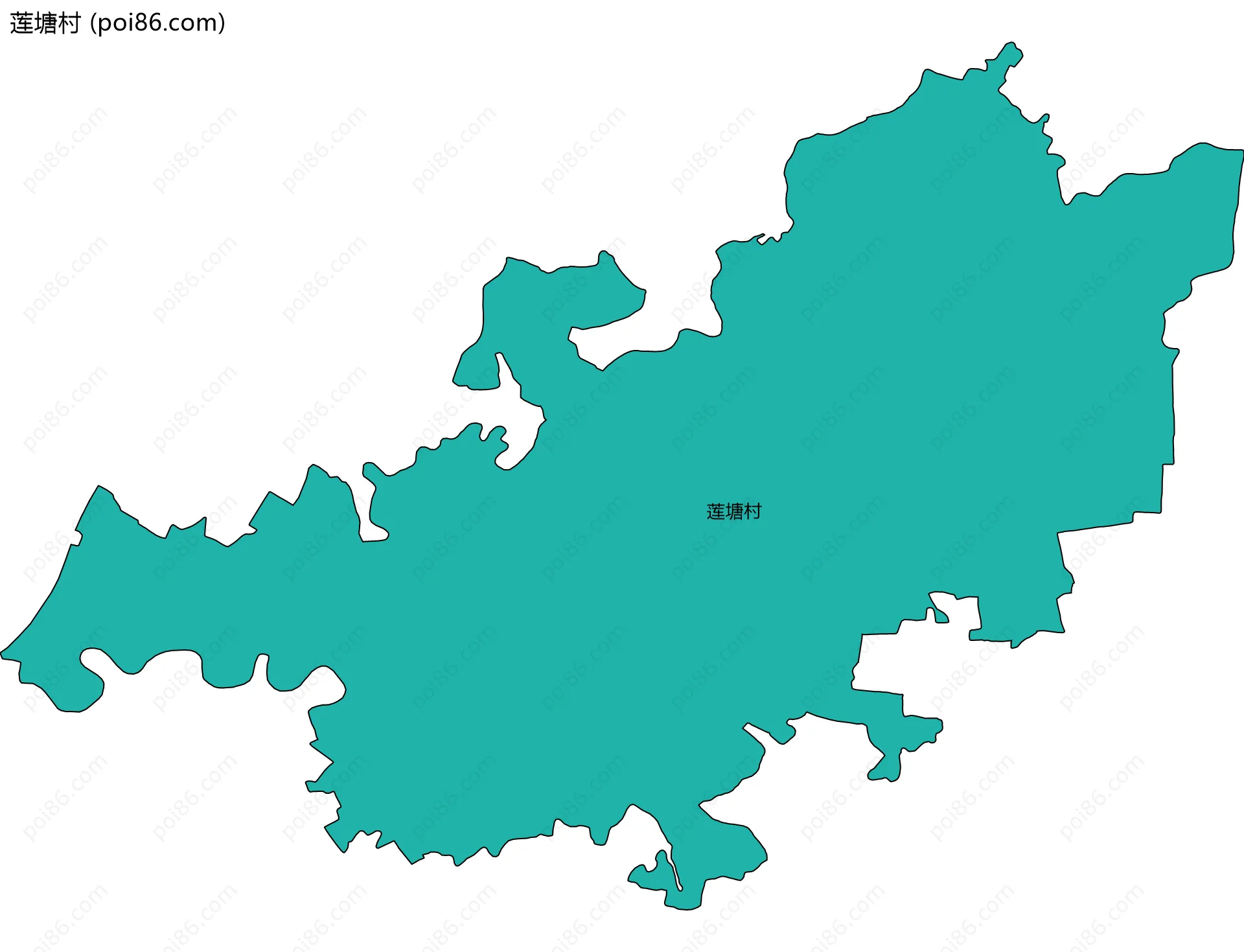 莲塘村边界地图