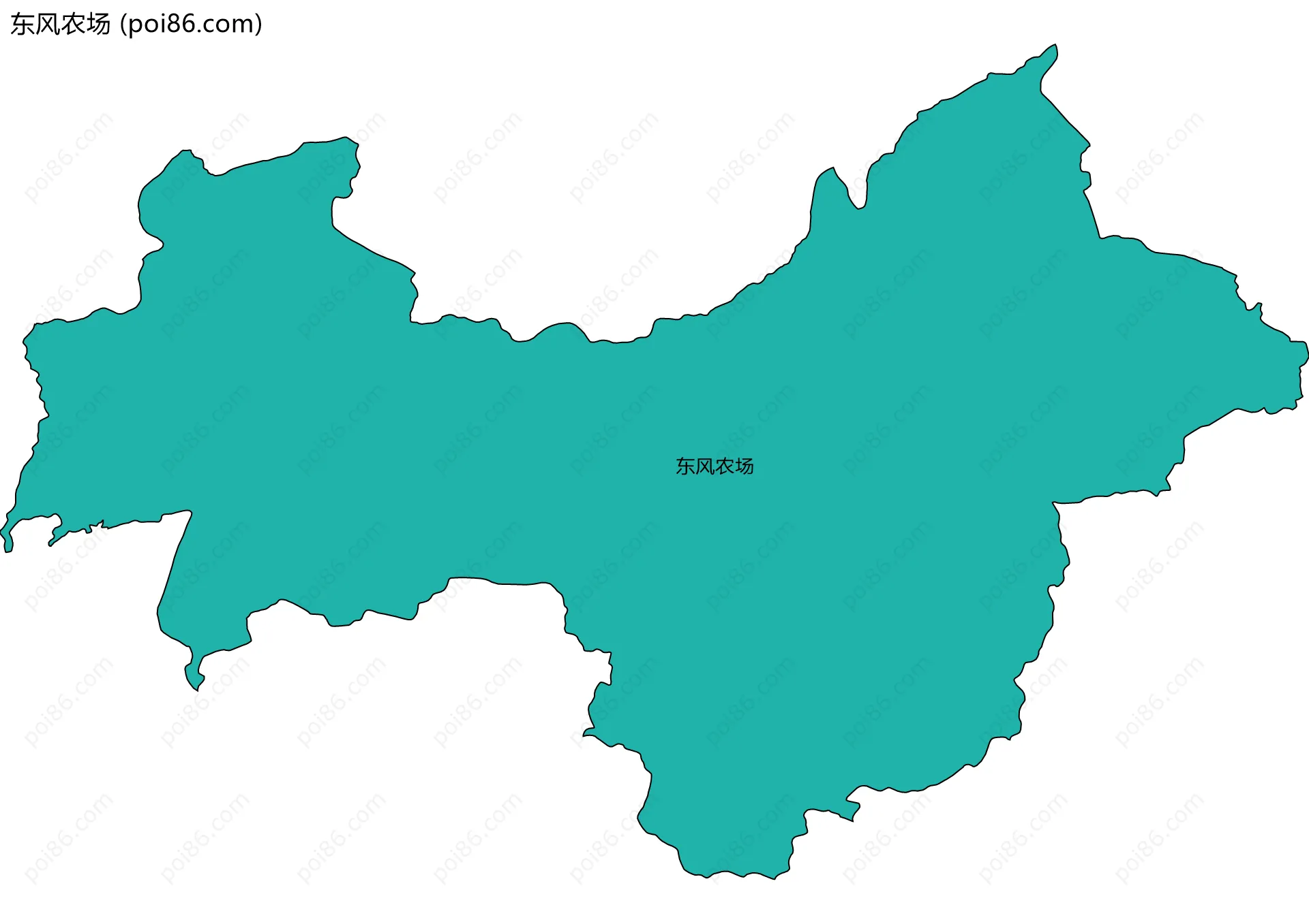 东风农场边界地图